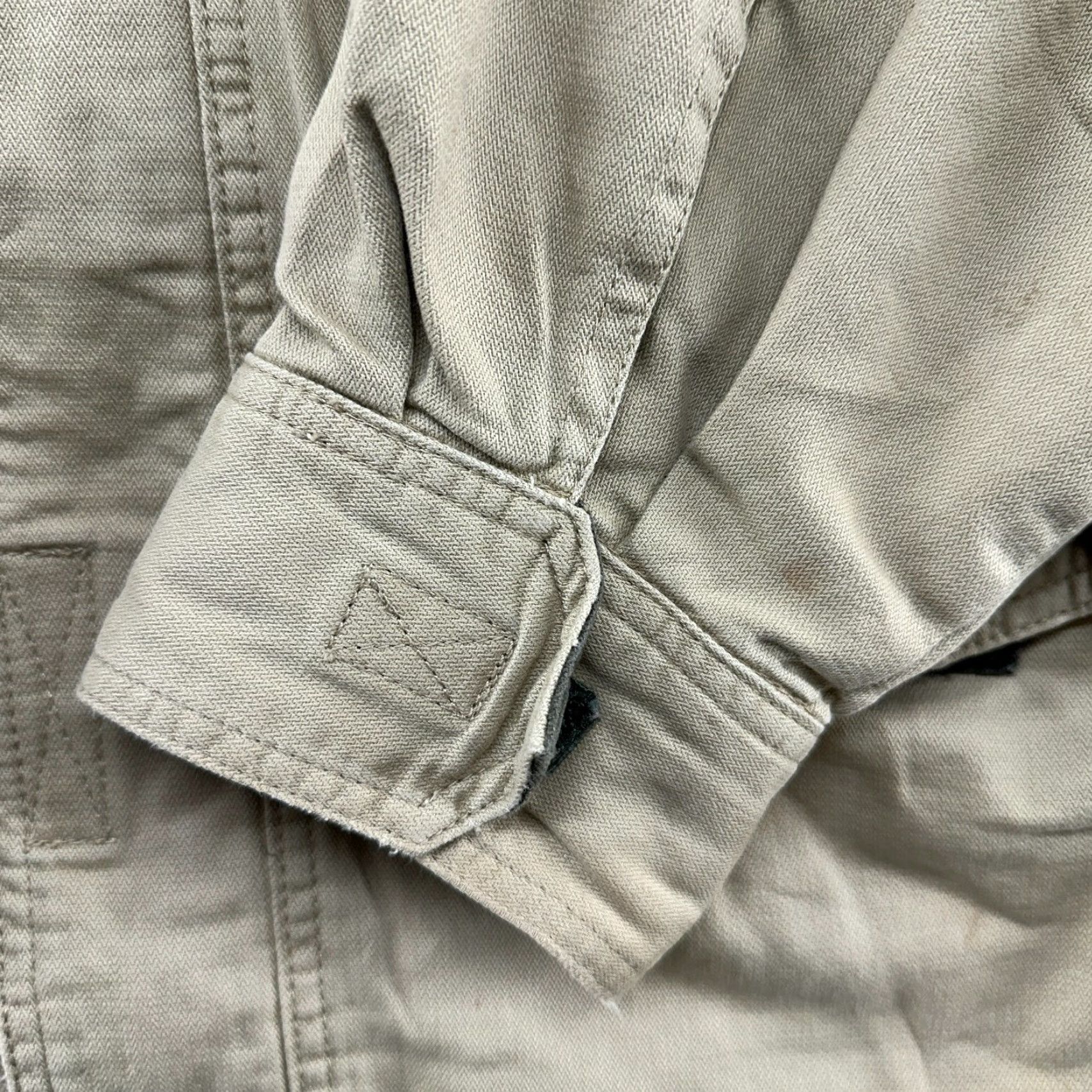 Gap VINTAGE Gap Jacket Mens Large Beige Chore Barn Coat Military Army Canvas M65 90s Full Zip Hooded Regular Men Beige Army 90s Jacket Size US L / EU 52-54 / 3 - 6 Thumbnail