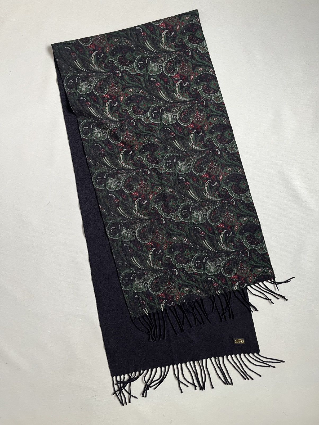 Loro Piana Inc Loro Piana Cashmere Wool Blue Paisley Scarf Scarve Size ONE SIZE - 4 Thumbnail