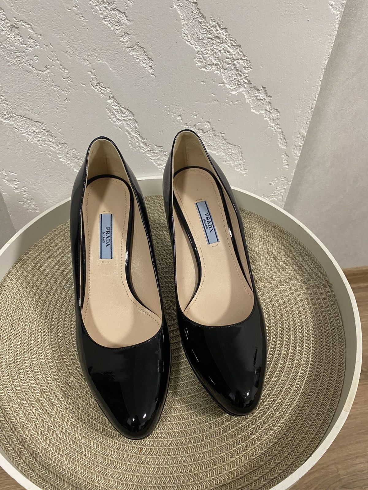 Prada Prada Black Patent Leather Heels Size: 37.5 Size US 7.5 / IT 37.5 - 1 Thumbnail