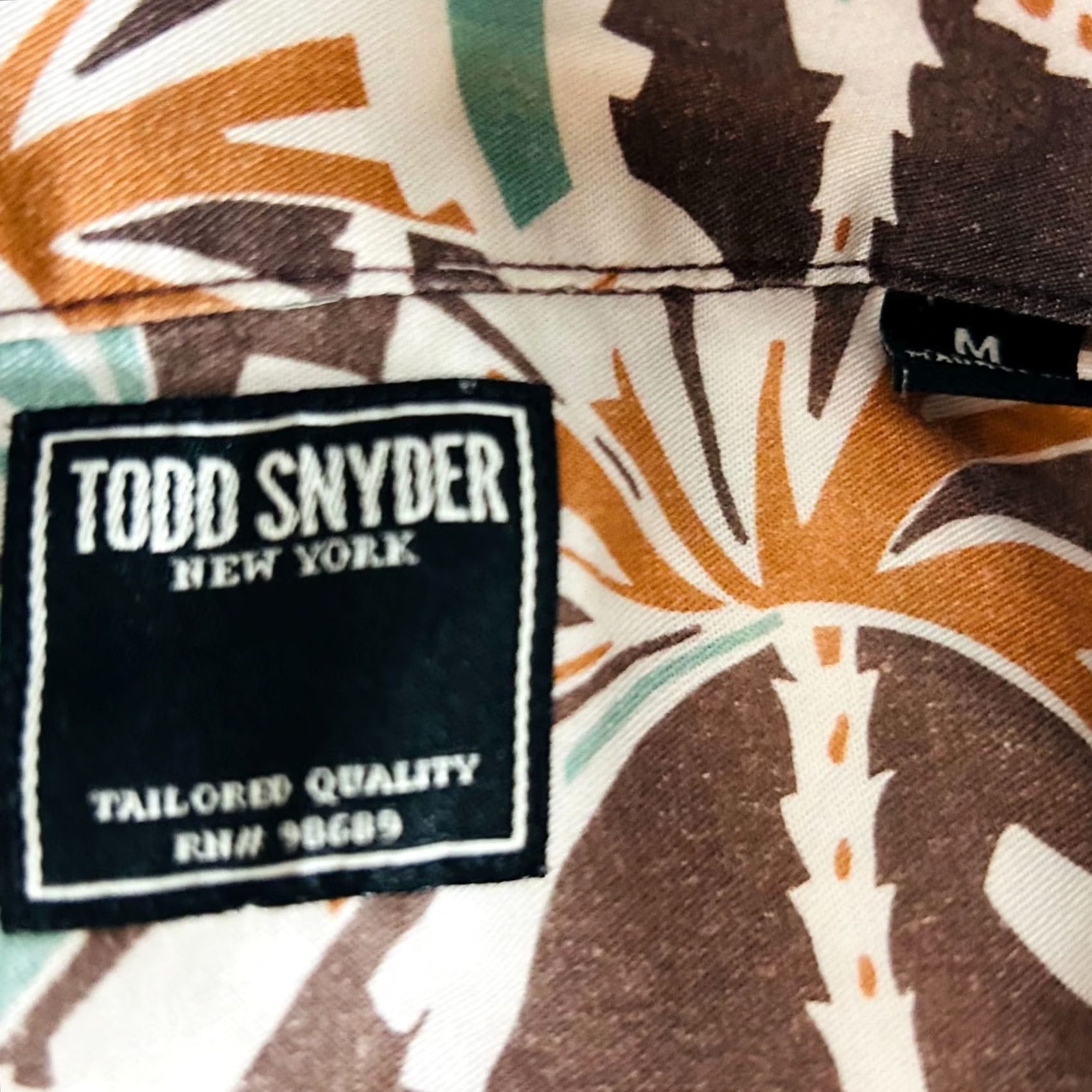 Todd Snyder Todd Snyder Shirt M Hawaian Aloha Floral Palms Brown Orange Green Tencel Shirt Men's M Brown Floral Tencel Size US M / EU 48-50 / 2 - 3 Thumbnail