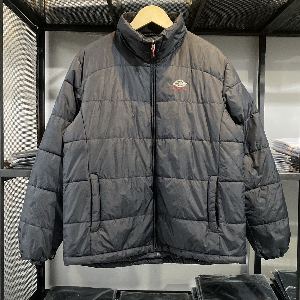 Dickies × Japanese Brand Dickies Black Puffer Down Jacket Workwear Style Size US XL / EU 56 / 4 - 1 Thumbnail