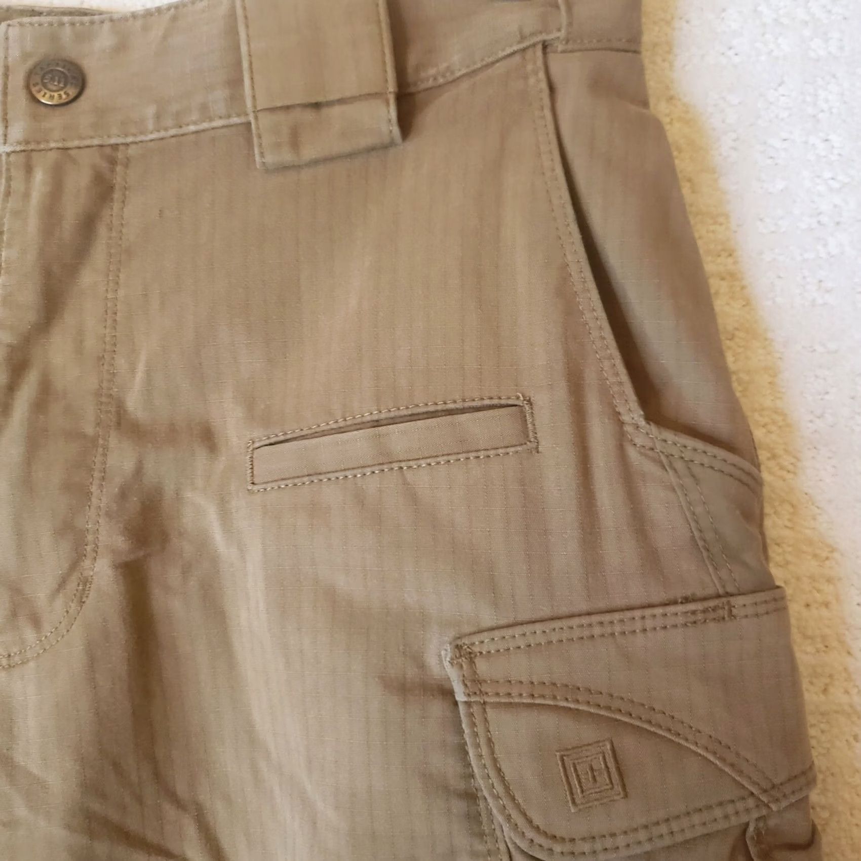 Vintage 5.11 Tactical Brush Guard Canvas Field Pants Men 30x29 Brown Tan Casual Workwear Belt Loops Pockets Logo Size US 30 / EU 46 - 5 Thumbnail