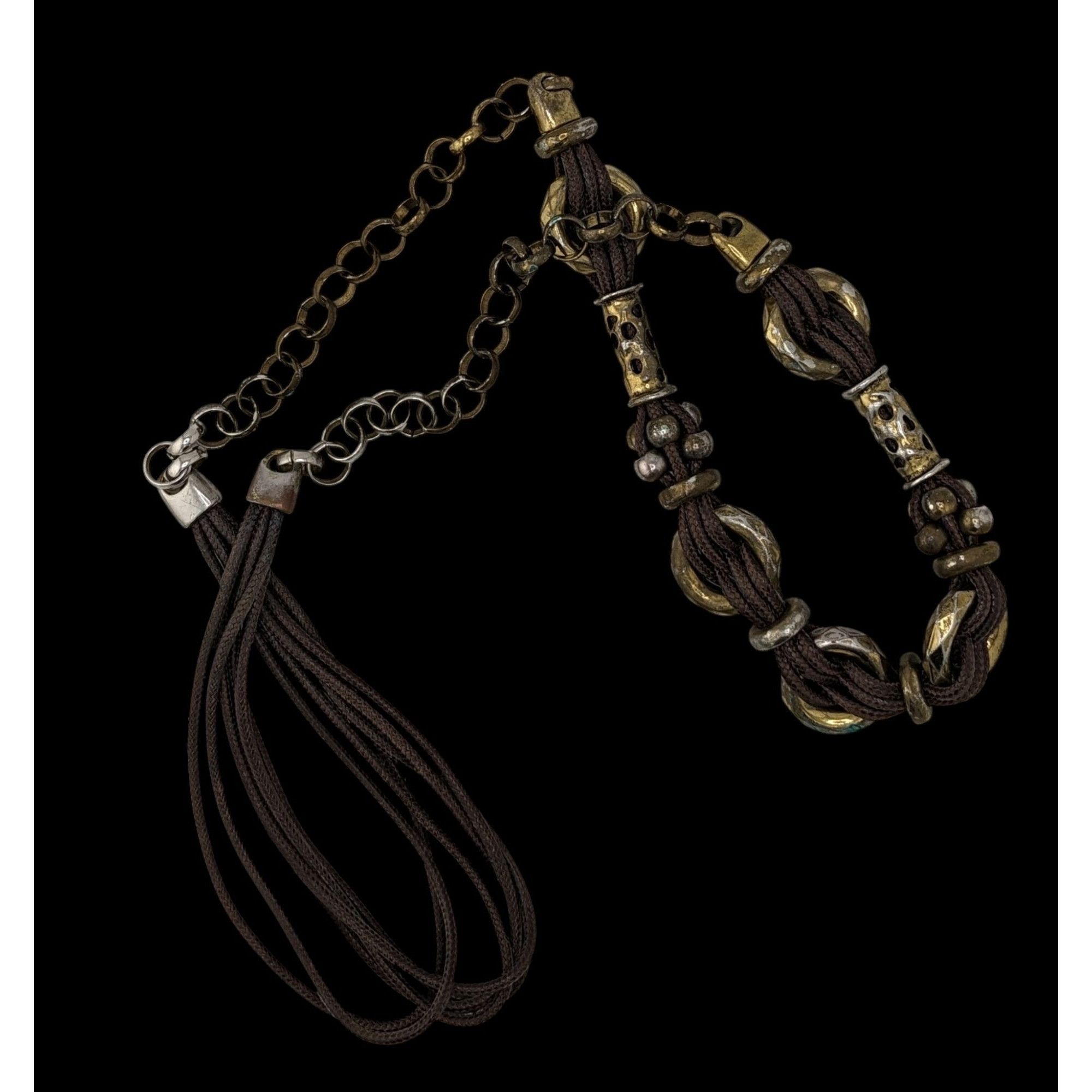 Other Vintage Bohemian Brutalist Multi-Strand Brown Cord Necklace Size ONE SIZE - 5 Thumbnail