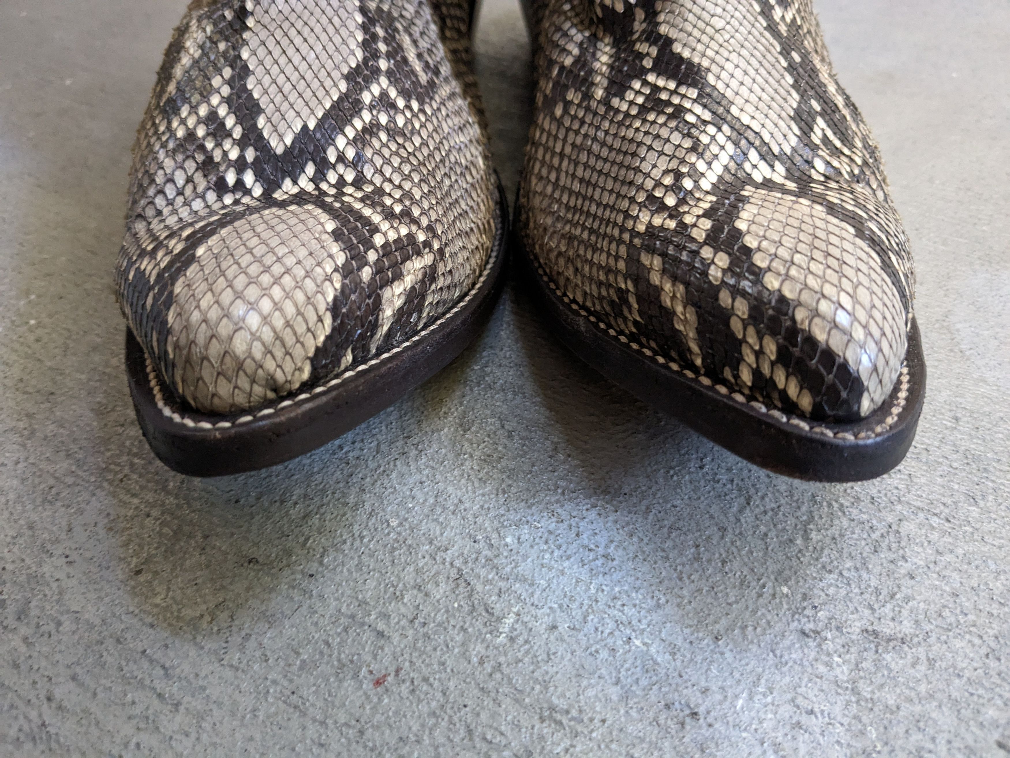 Nocona Boots Nocona Snakeskin Cowboy Boots Leather 10.5 D Python USA Size US 10.5 / EU 43-44 - 2 Thumbnail
