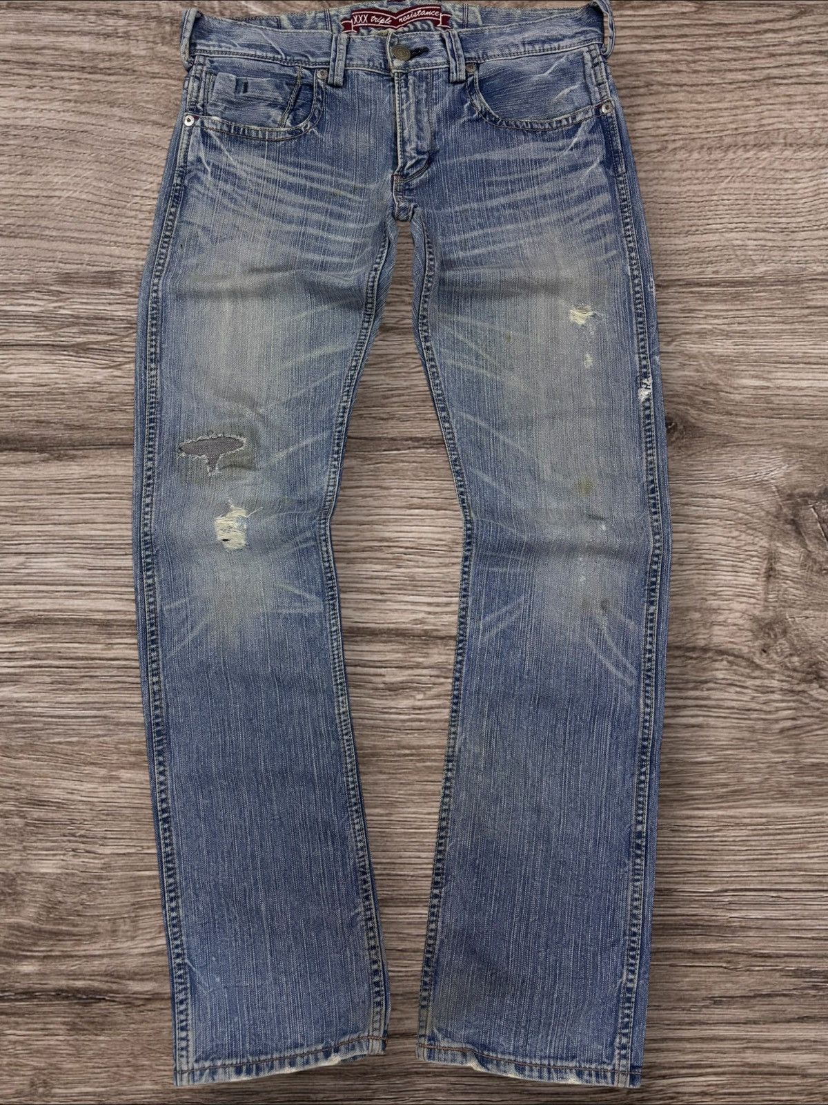Seditionaries Liberto XXX Cross Paint Grunge Distress Jeans Size US 34 / EU 50 - 2 Thumbnail