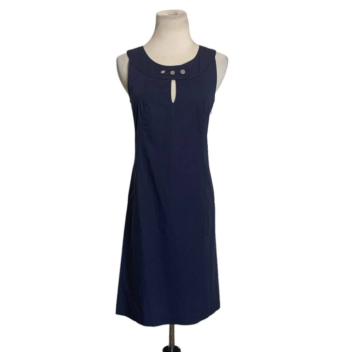 Tory Burch Tory Burch Navy Logo Button Detail Mini Dress 2 Size XS / US 0-2 / IT 36-38 - 1 Thumbnail