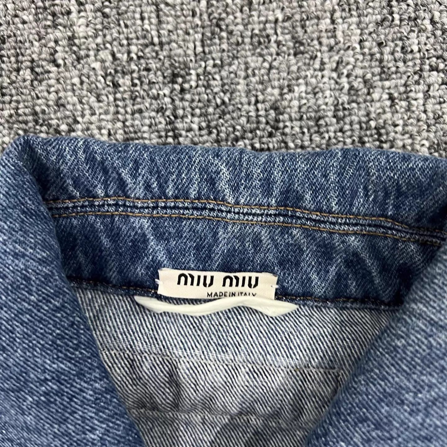 Miu Miu MIU MIU Oversized Crystal Floral Washed Blue Denim Jkt 40 Size S / US 4 / IT 40 - 7 Thumbnail