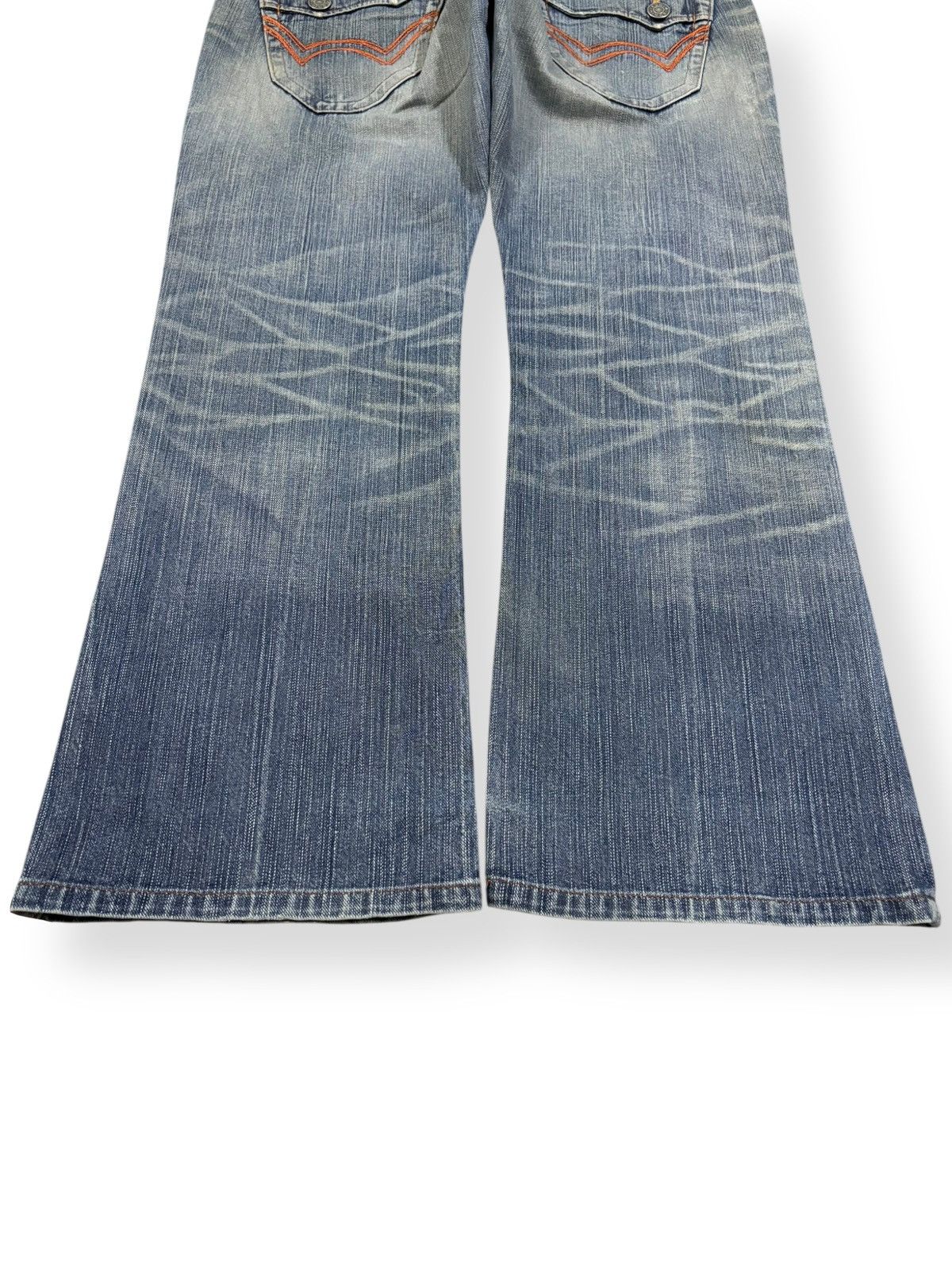 Edwin Vintage Edwin XV Buckle Back Flare Distressed Grunge Jeans Size US 31 - 11 Thumbnail