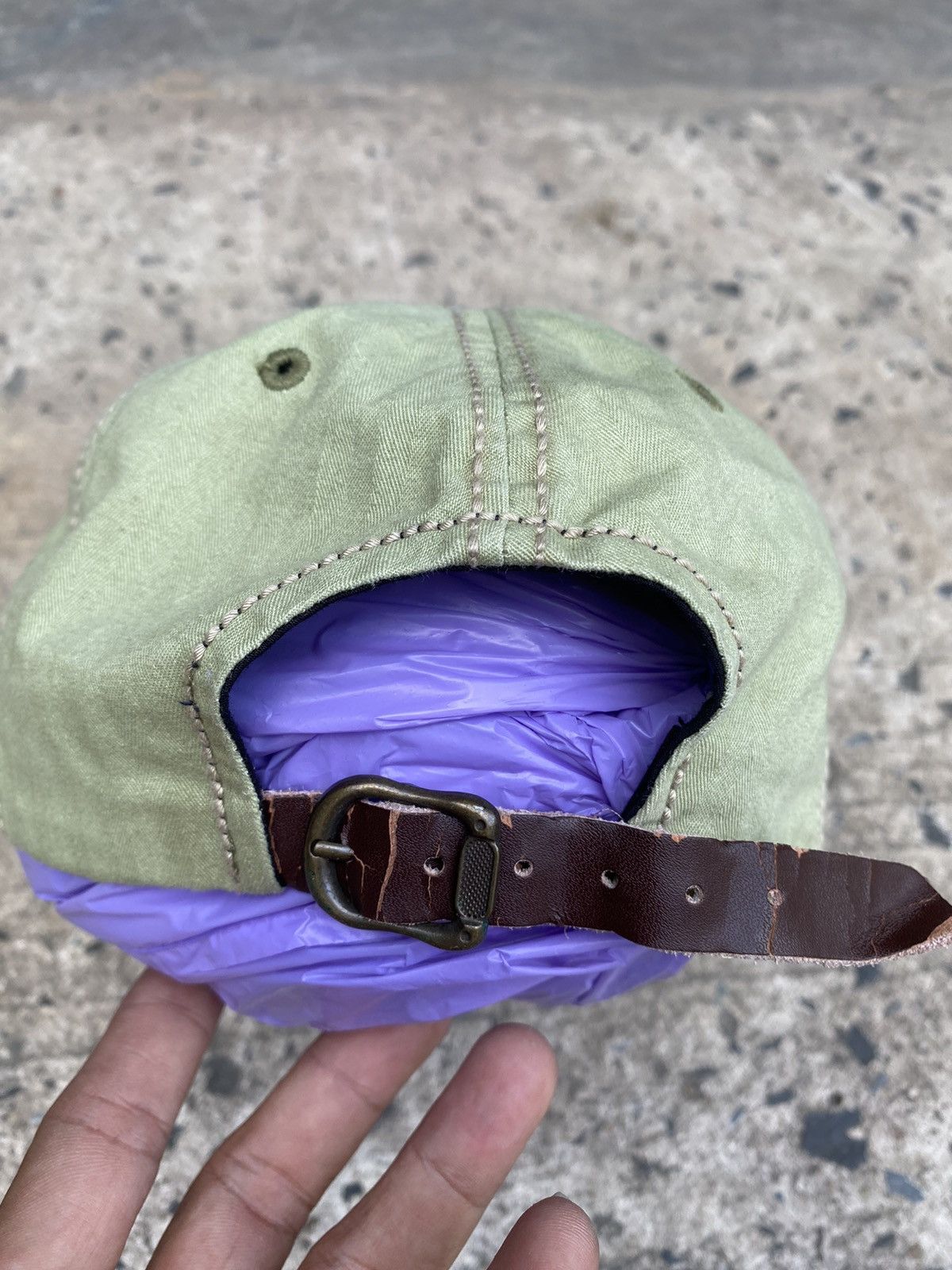 If Six Was Nine × Japanese Brand × Vintage Grazy Patch Leather Strap Hats Size ONE SIZE - 7 Thumbnail