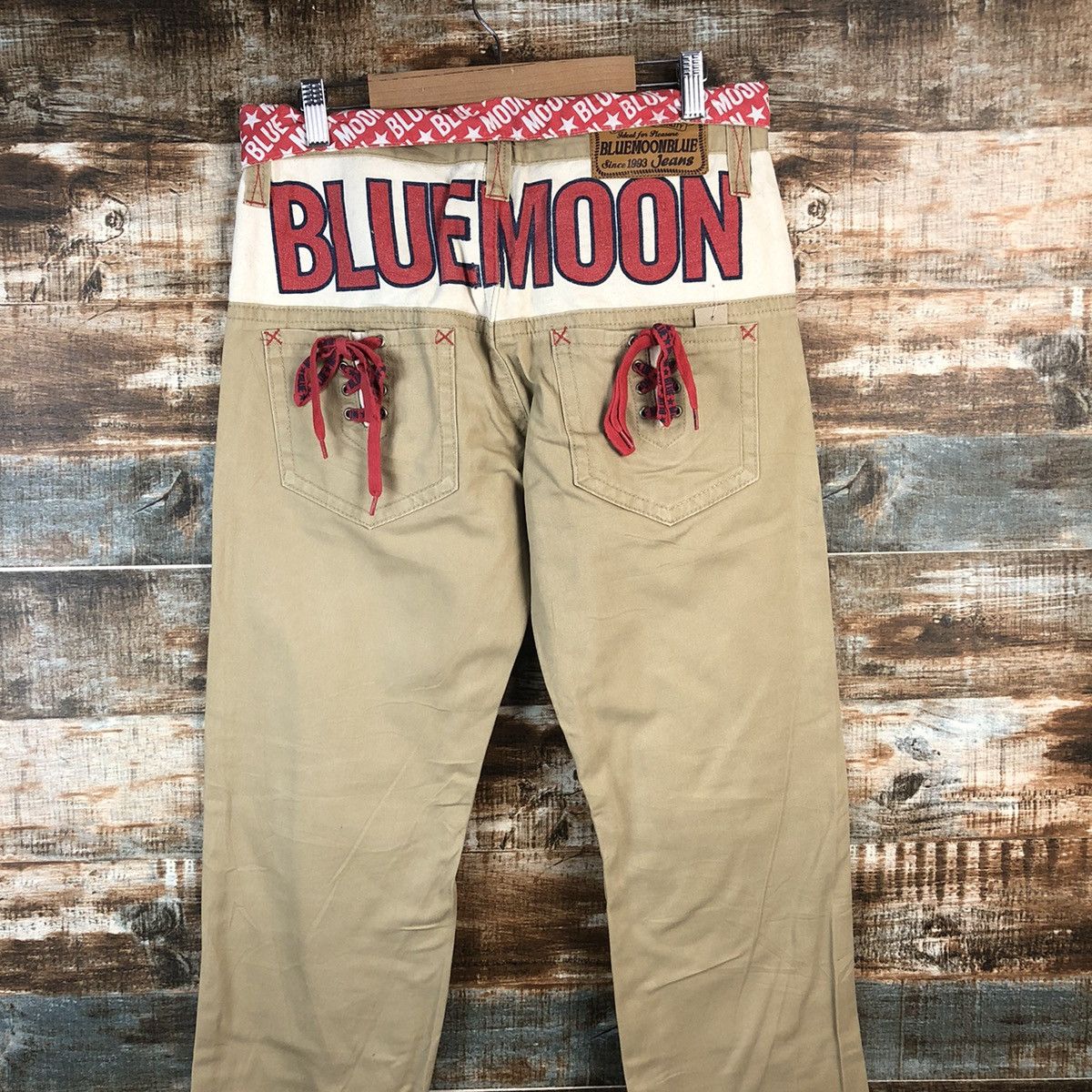 Japanese Brand DL Blue Moon Blue Beige Casual Pants #C741DL Size US 31 - 2 Thumbnail