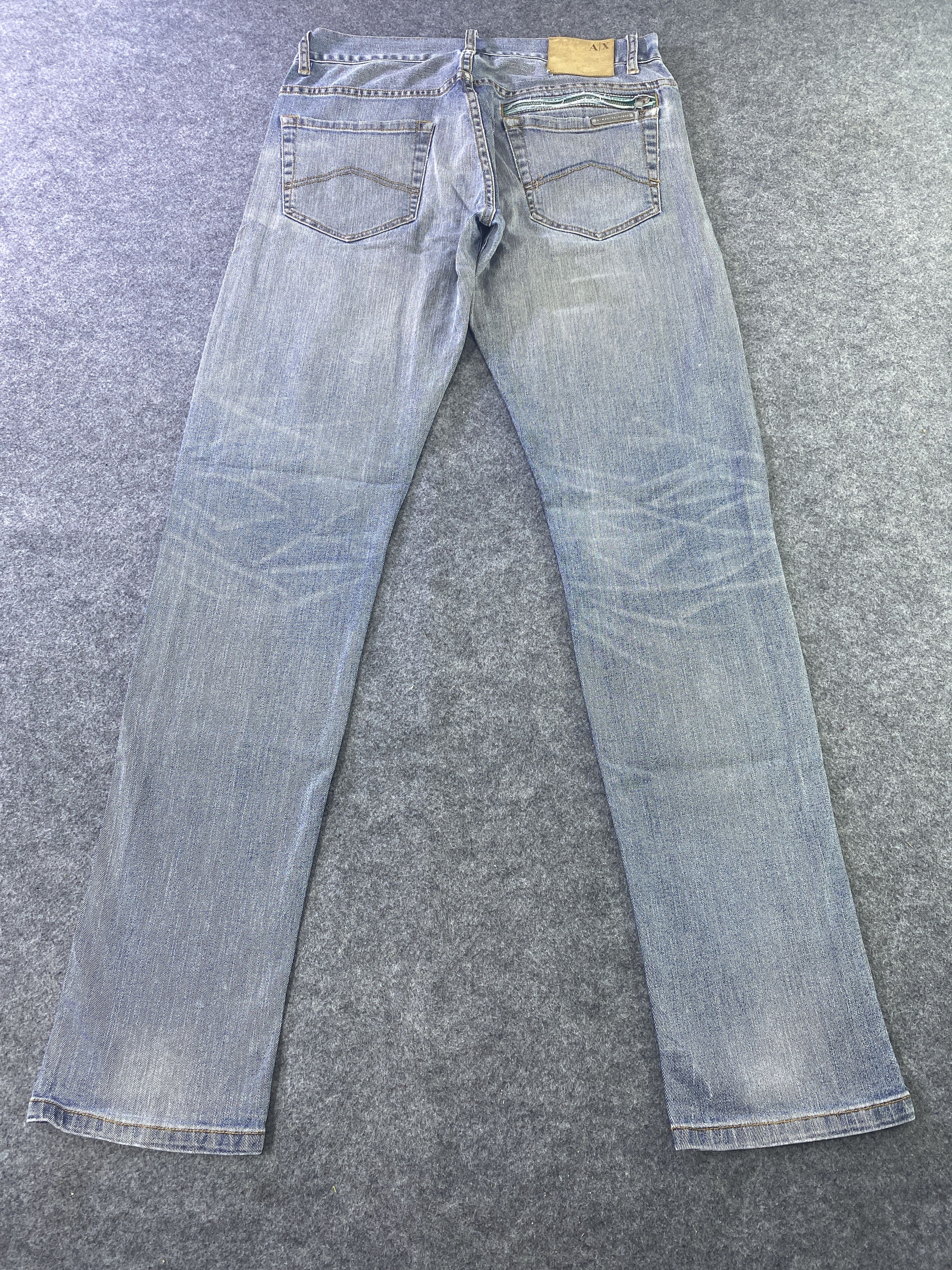 Armani Exchange Armani Exchange Blue Wash Jeans-J949 Size 33" - 4 Thumbnail