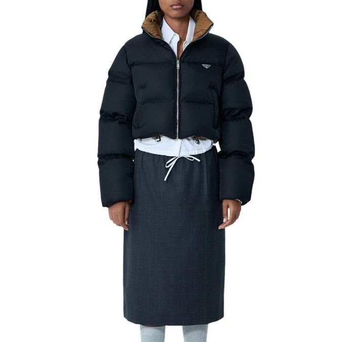 Prada PRADA Women's Black Re-Nylon Down Jacket New And Authentic ( Size M / US 6-8 / IT 42-44 - 1 Thumbnail