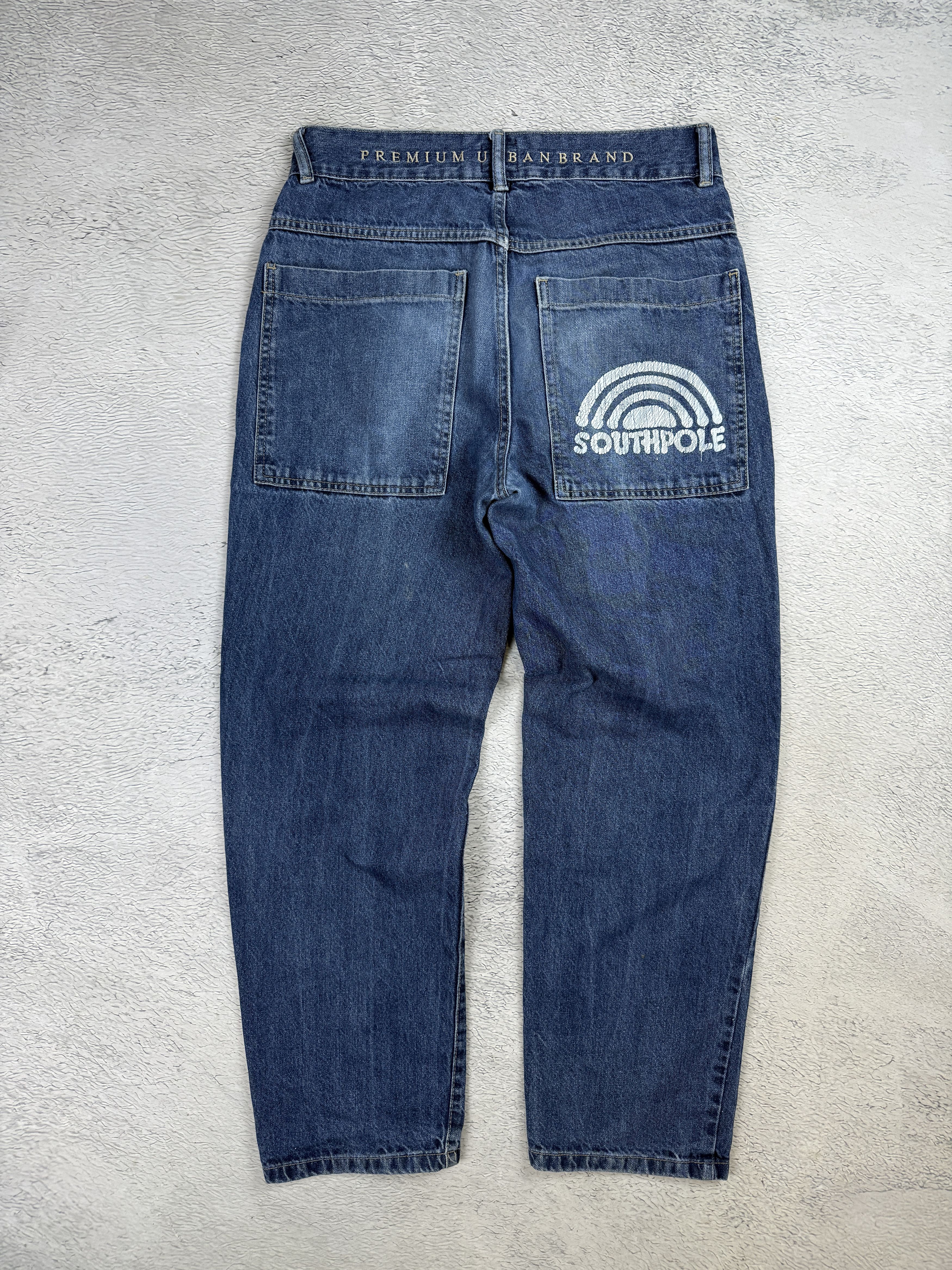 JNCO × Japanese Brand × Southpole Southpole Vintage Jeans Straight Baggy Back Logo Streetwear Size US 30 / EU 46 - 3 Thumbnail