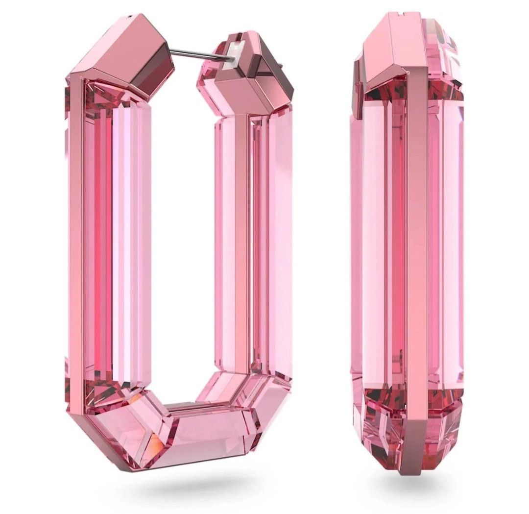 Swarovski Swarovski Pink Lucent Hoop Earrings In Box Size ONE SIZE - 12 Thumbnail