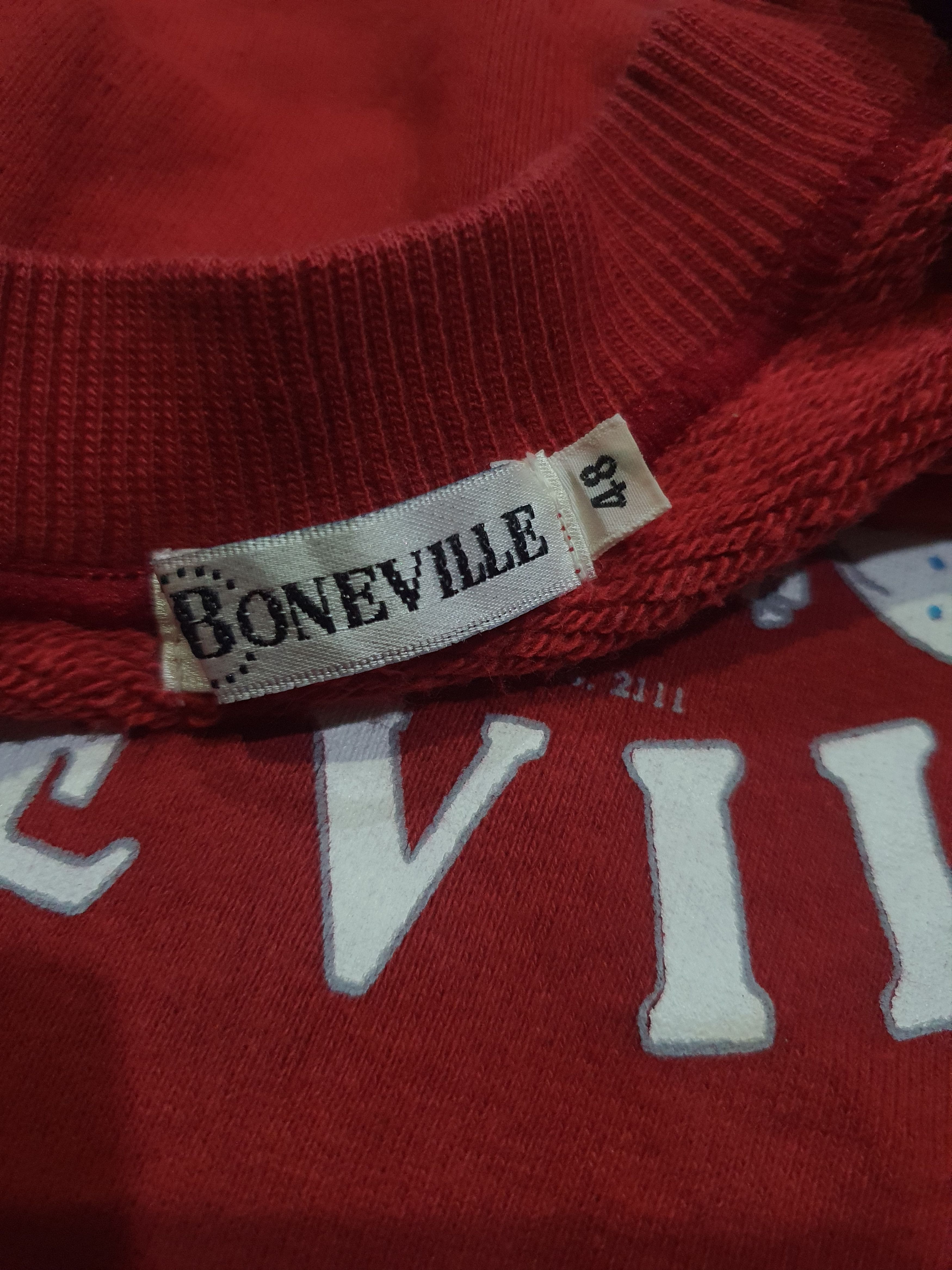 Boneville × C.P. Company × Massimo Osti Vtg 80s BONEVILLE C.P. COMPANY Crewneck Sweatshirt Spellout Size US M / EU 48-50 / 2 - 6 Thumbnail