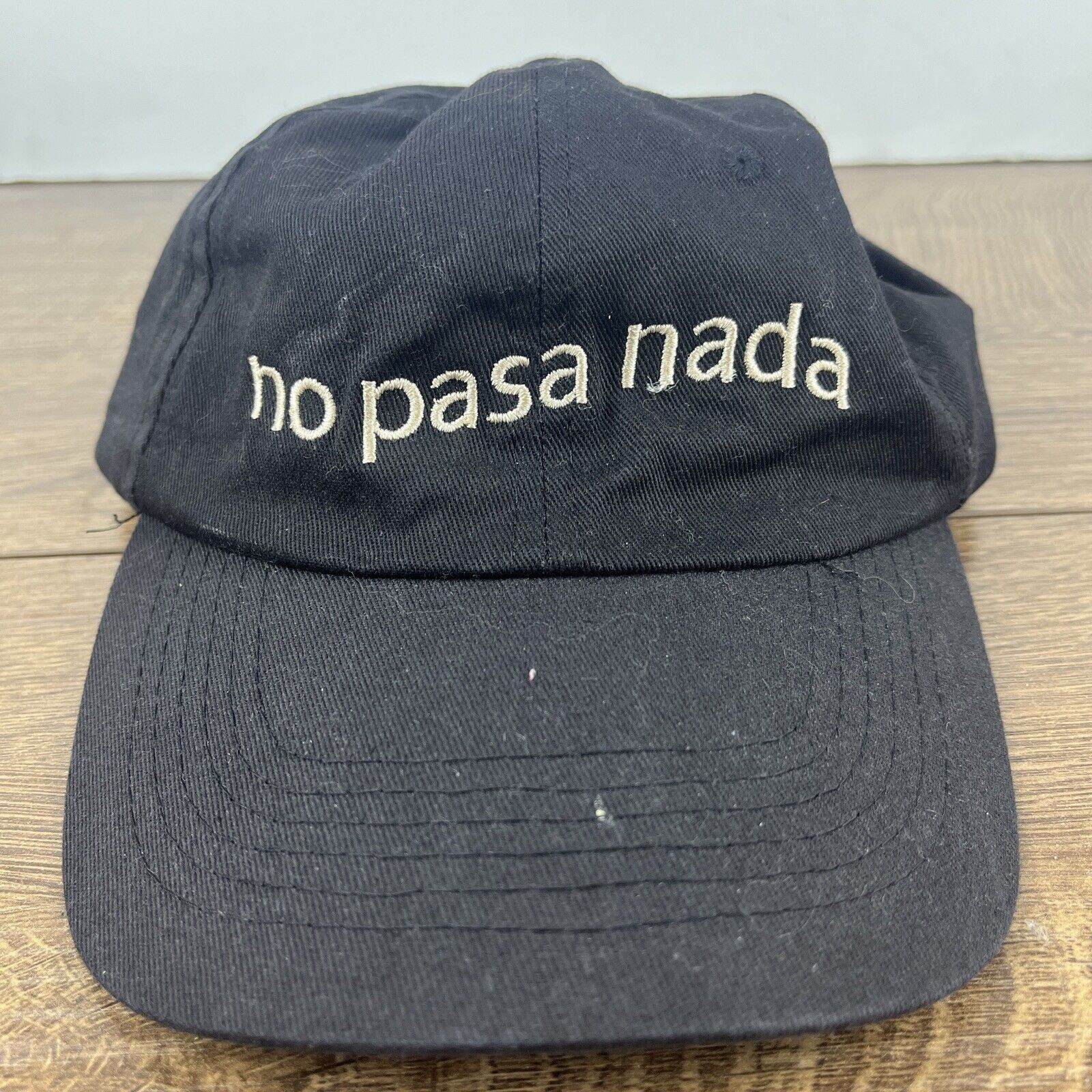 Other No Pasa Nada Hat Pasa Nada Black Hat Adjustable Adult Size B Size ONE SIZE - 4 Thumbnail