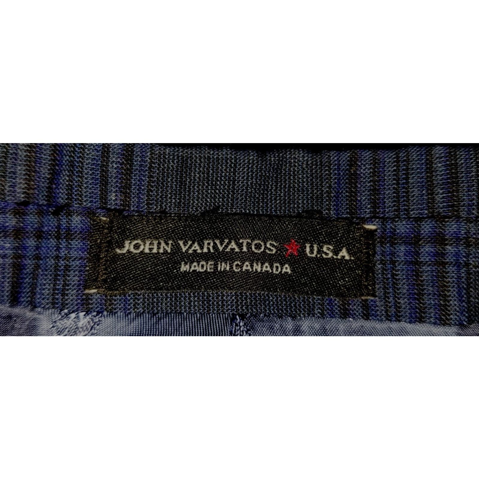 John Varvatos John Varvatos Sport Coat Jacket Seersucker Wool Blend Blue Black Check 40S Short Notch Lapel Men's Size US XXS / EU 40 - 6 Thumbnail