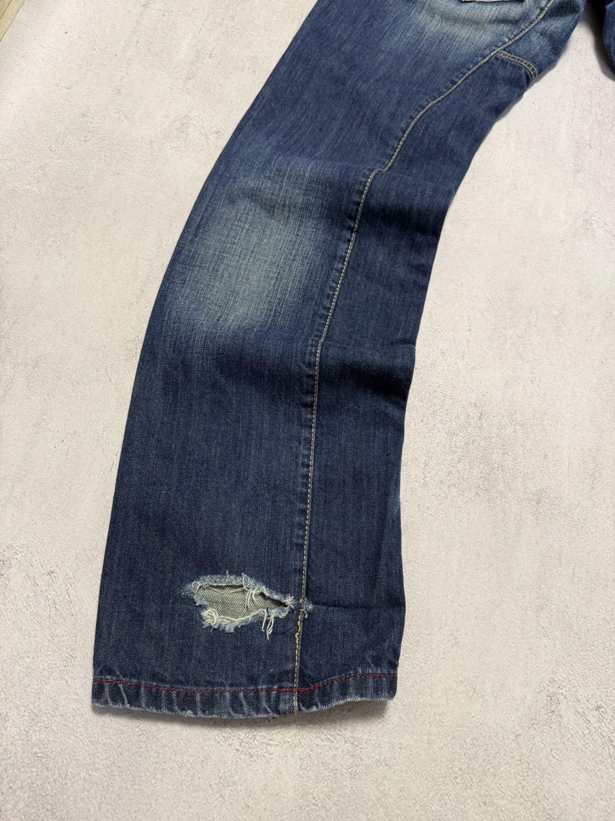 Japanese Brand SICK🔥 Japanese Wash Distressed Crash Jeans Denim Pants 90s Size US 31 - 8 Thumbnail