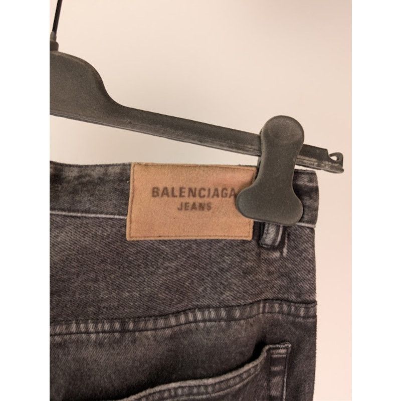 Balenciaga o1rshd1 Trompe L'oeil Fleece Denim Pants in Black Size US 30 / EU 46 - 15 Thumbnail