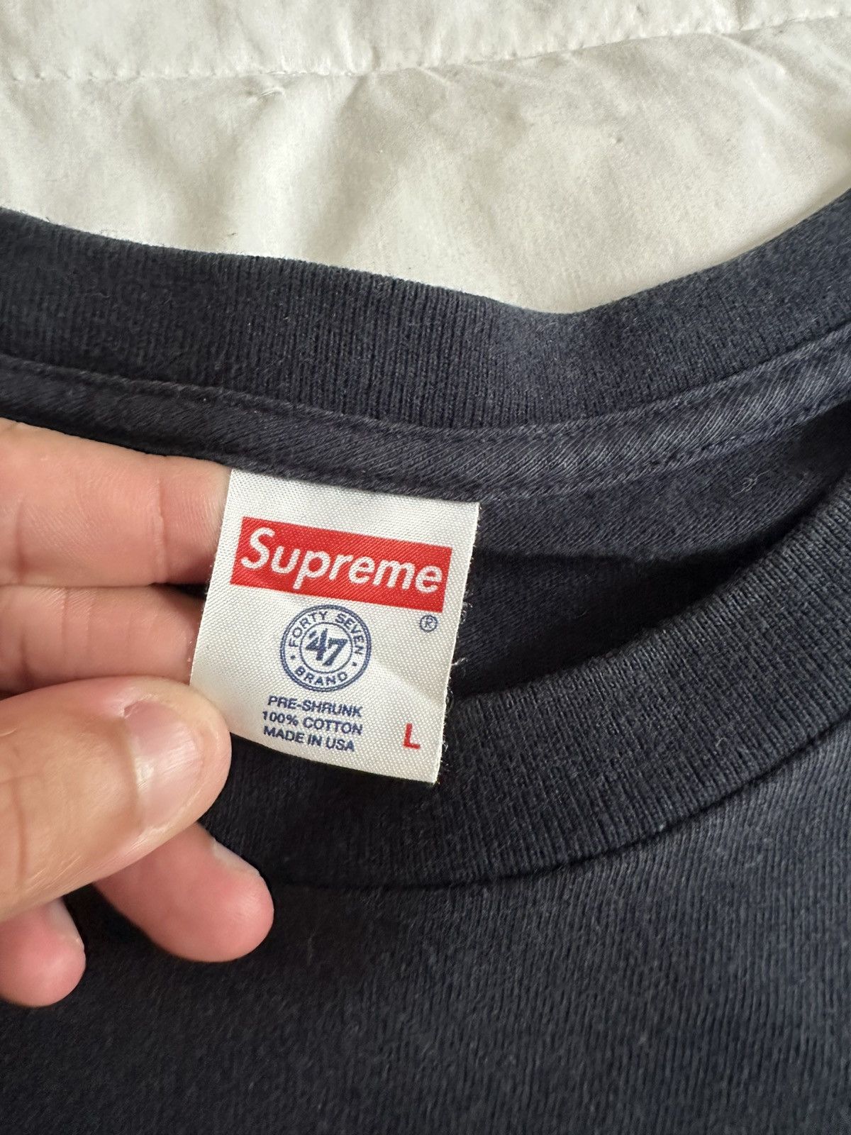 Supreme Supreme NY Yankees Navy Box Logo Size US L / EU 52-54 / 3 - 3 Thumbnail