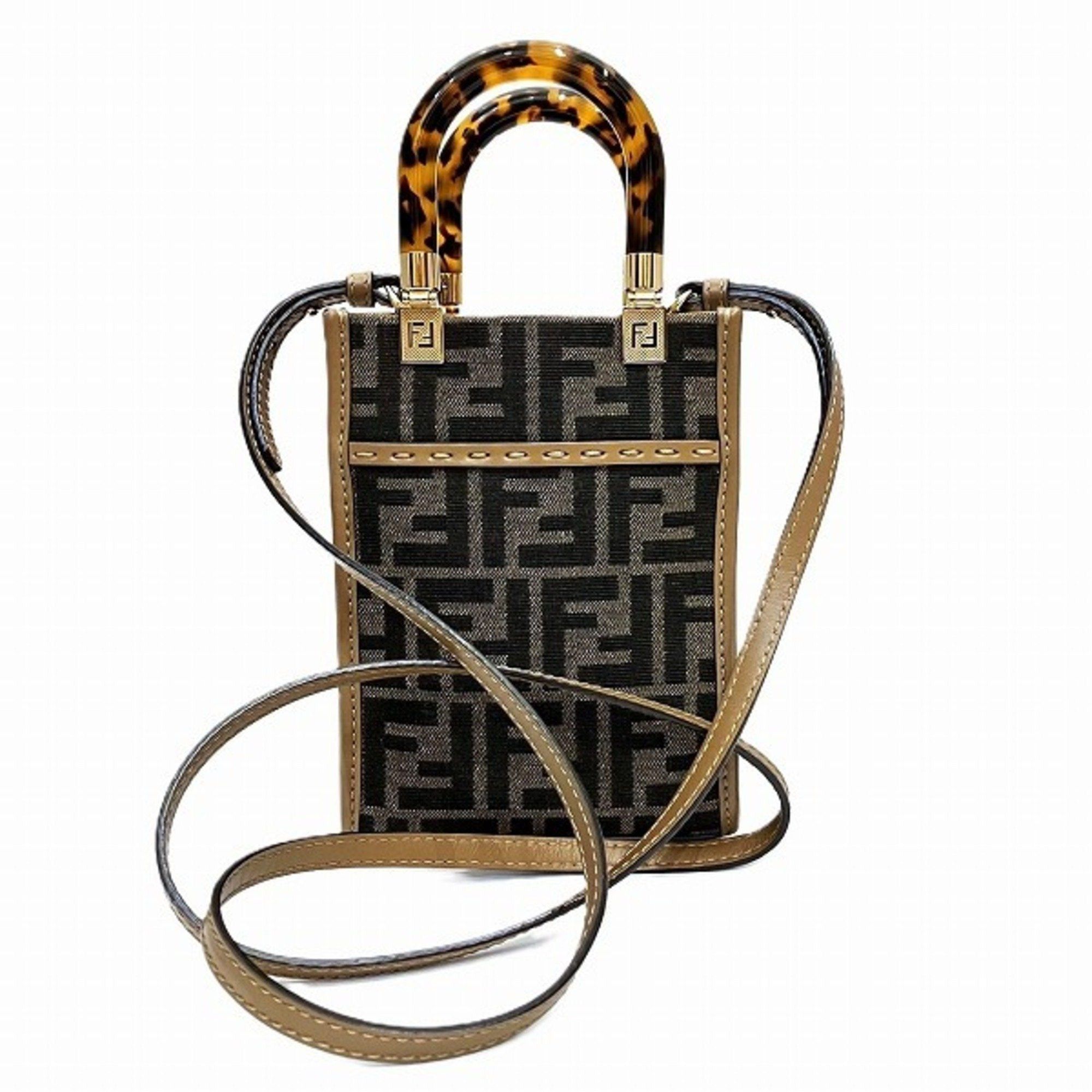 image of Fendi Sunshine Shopper 8Bs051 Alvx F1Ge3 Bags Handbags Shoulder Women's in Brown
