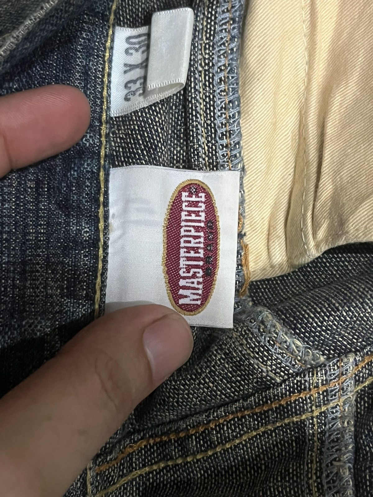 MasterPiece ⚡️Destroy⚡️Masterpiece Tactical Cargo Trashed Double Knee Jean Size US 33 - 17 Thumbnail
