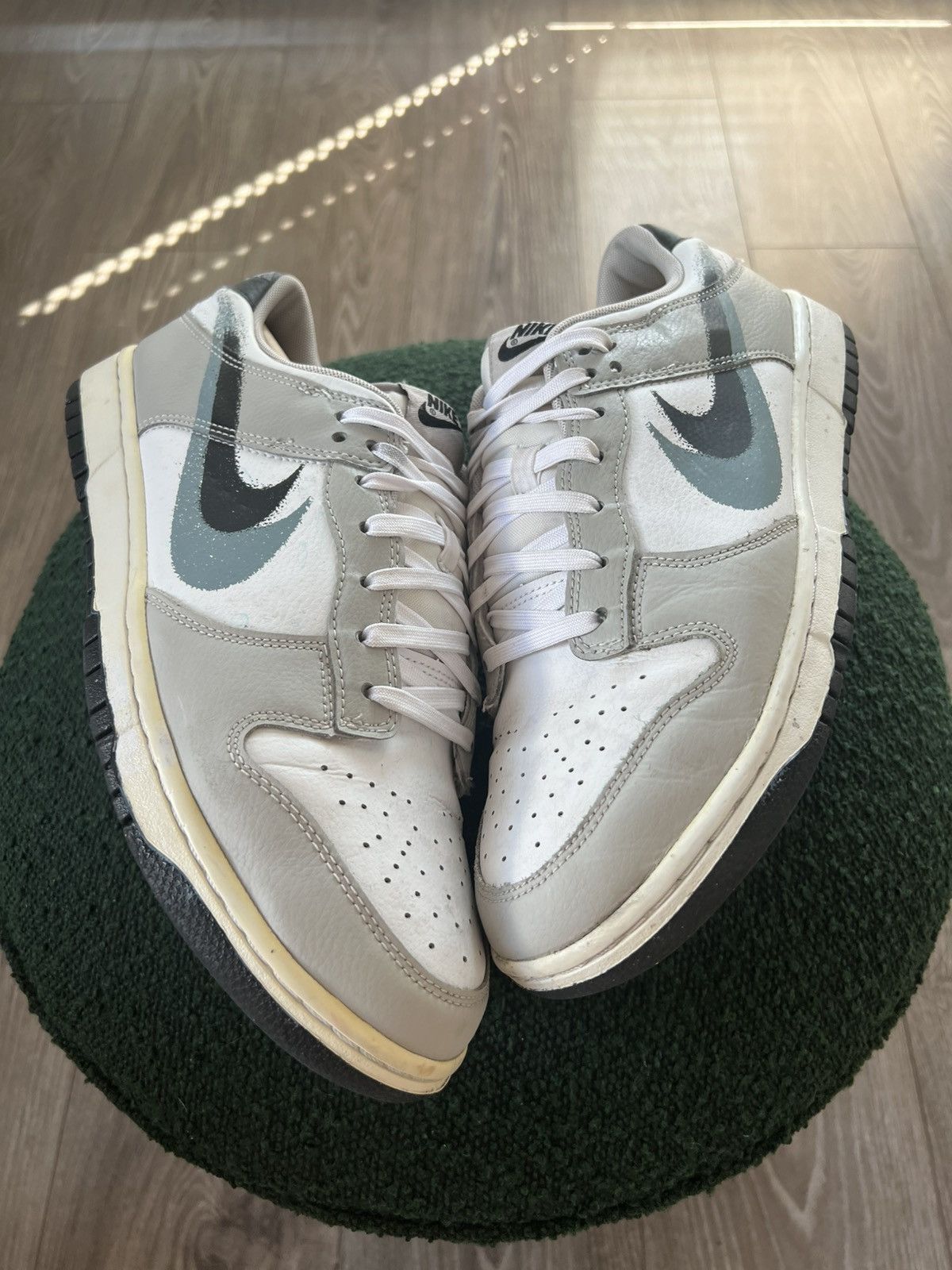 Japanese Brand × Nike ‼️Nike Dunk Low Stencil Swoosh Sneakers‼️ Size US 11 / EU 44 - 5 Thumbnail