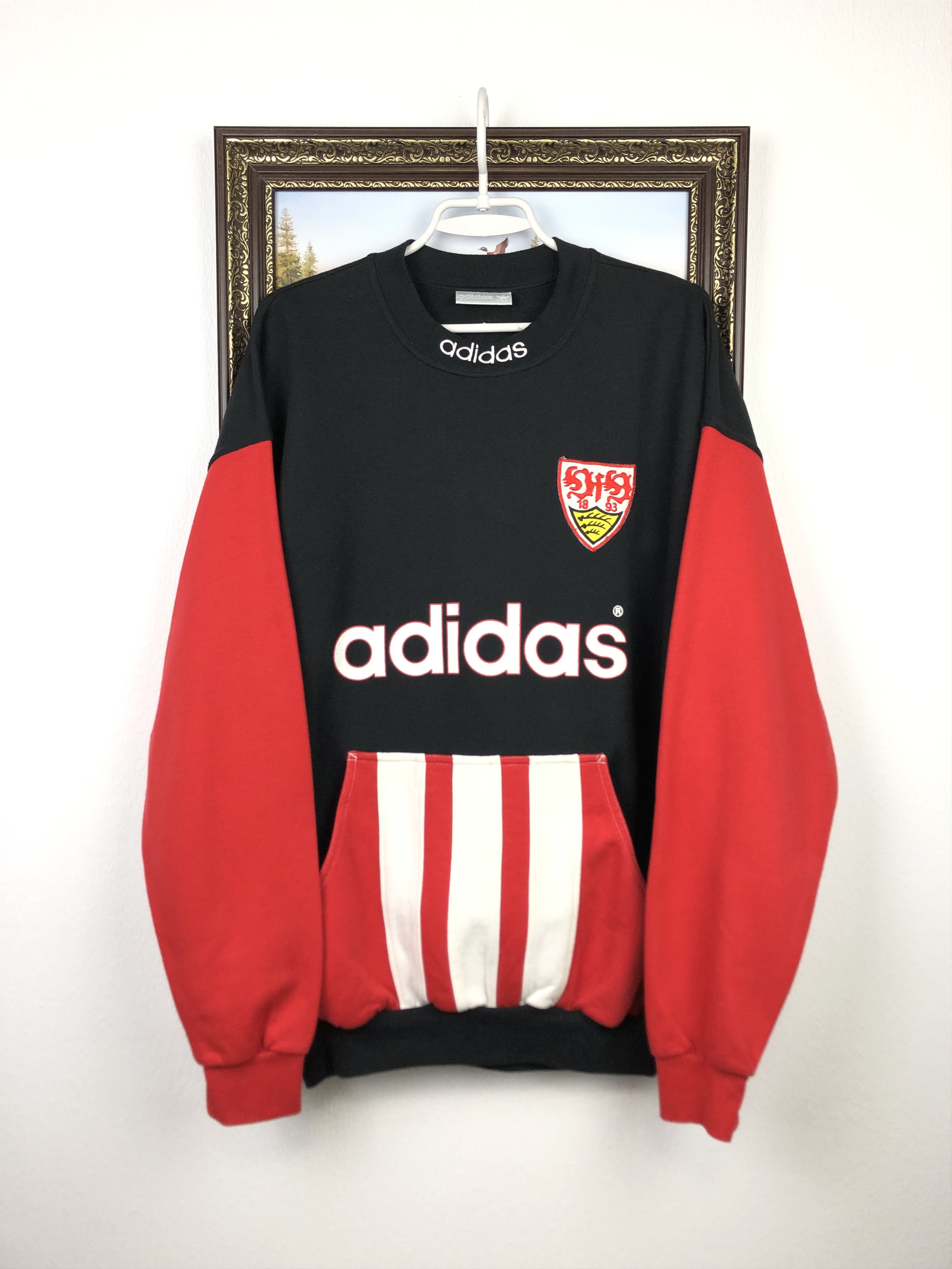 Adidas Vintage Adidas Stuttgart Football Sweatshirt Soccer Jacket Size US L / EU 52-54 / 3 - 1 Thumbnail