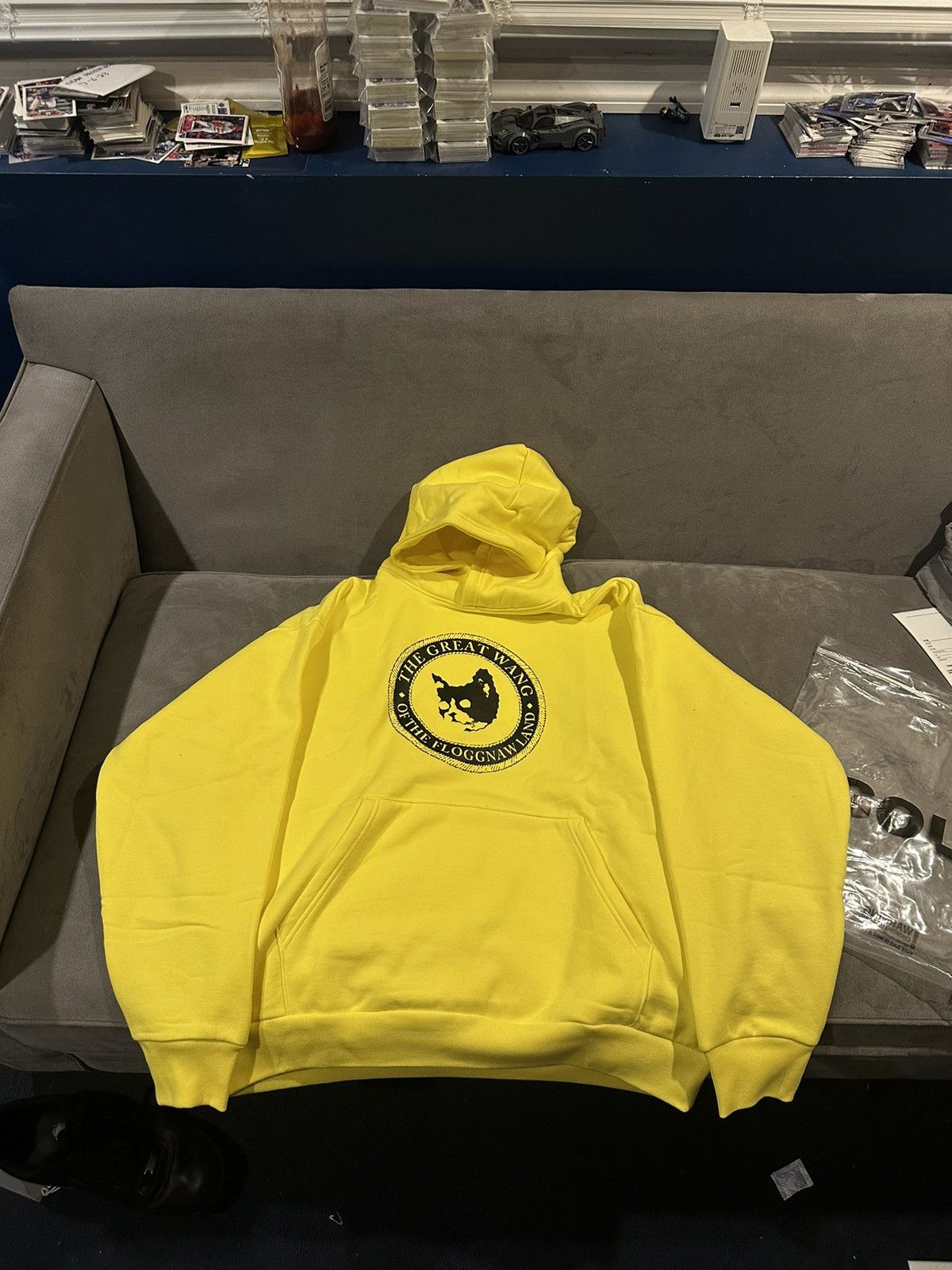 image of Golf Wang Great Wang Hoodie in Yellow, Men's (Size 2XL)