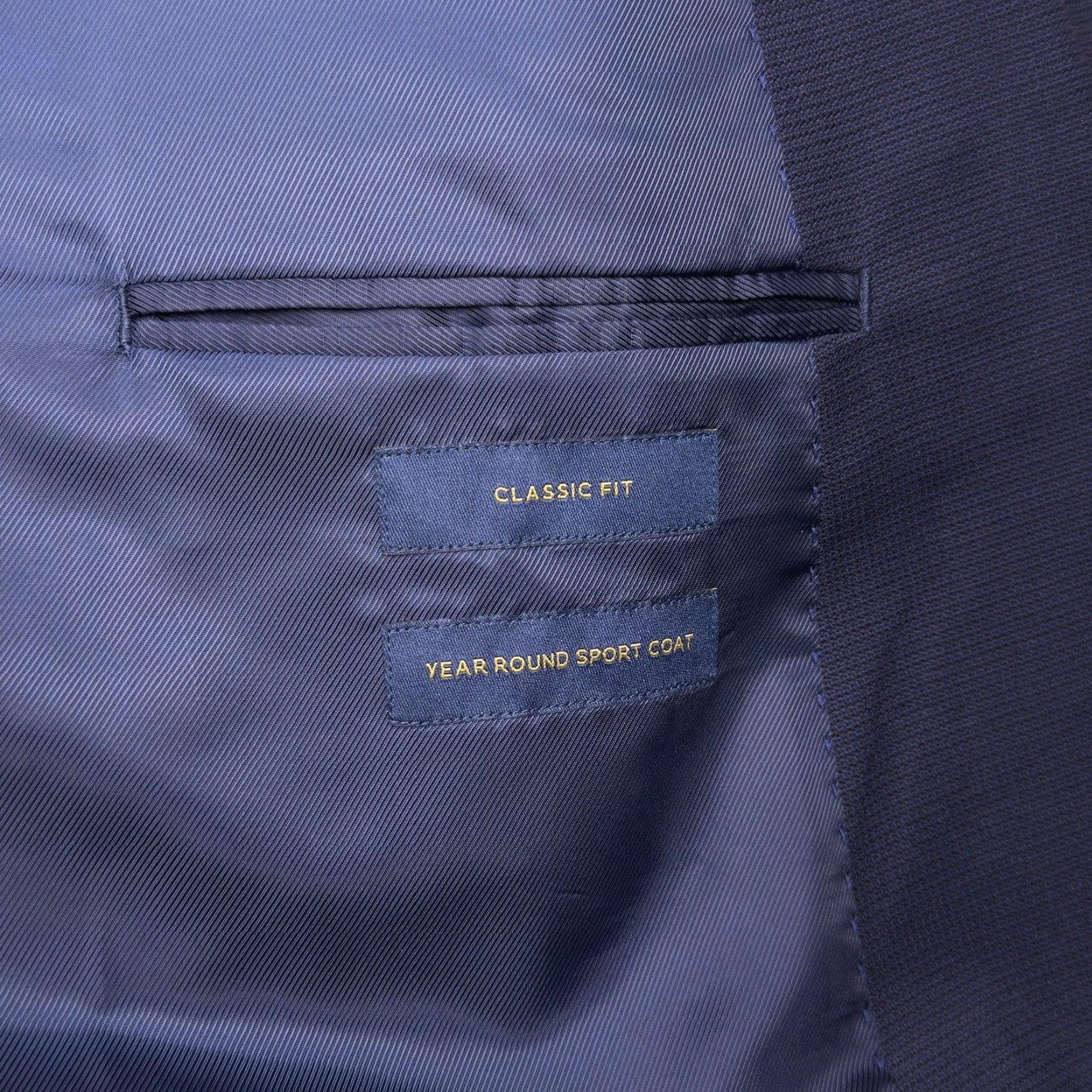 Stafford Stafford Sport Coat Blue 52R Big & Tall Single-Breasted Notch Lapel 2-Button Classic Fit Blazer Size 52R - 6 Thumbnail