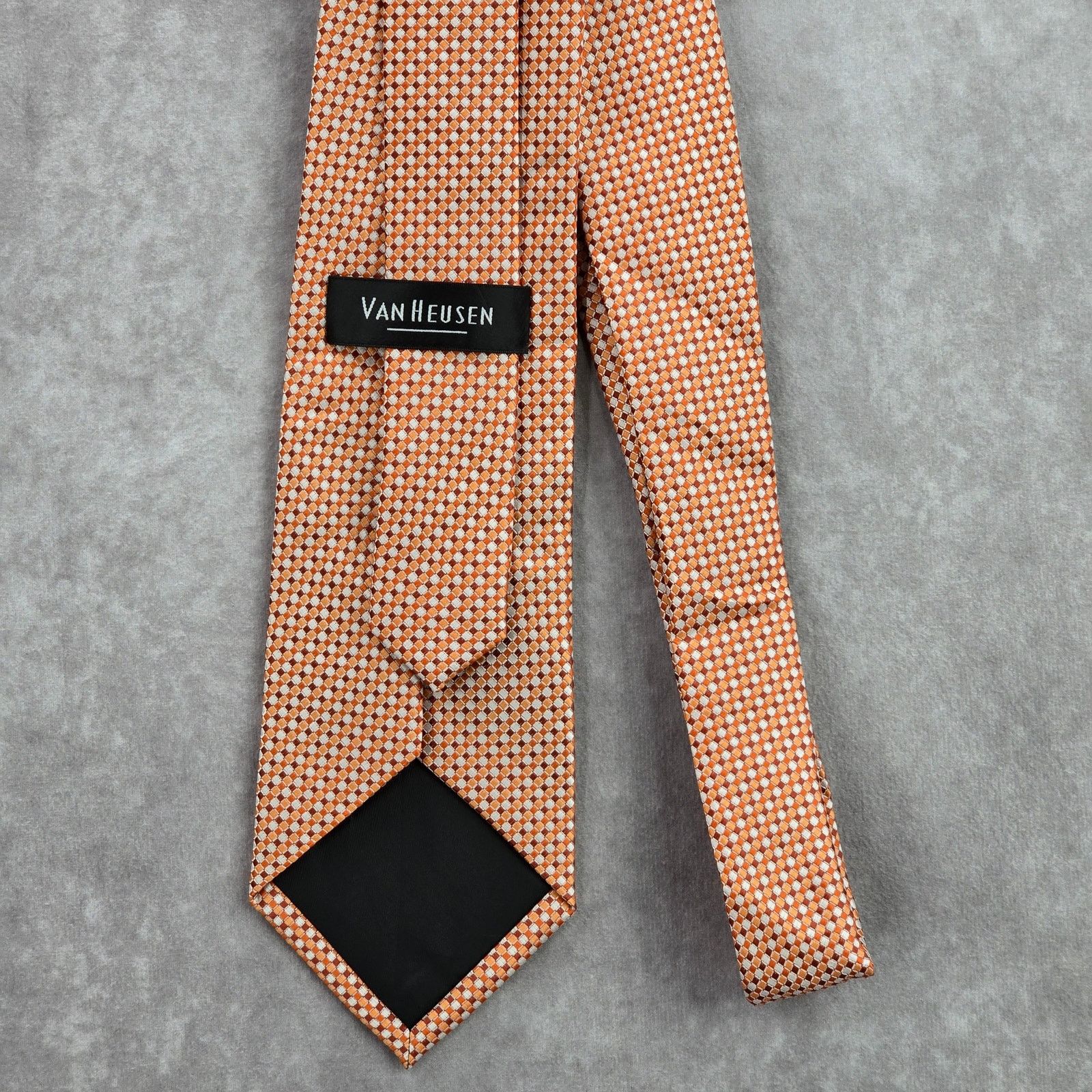 Van Heusen Van Heusen Orange Silver 100% Polyester Neck Tie NWOT Size 30 - 3 Thumbnail