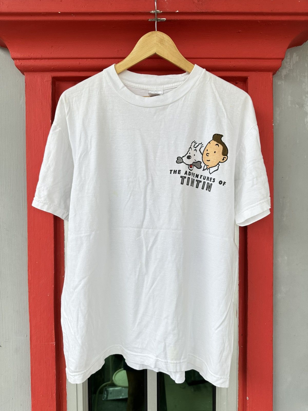 Vintage Vintage 90s The Adventure Of Tintin The Blue Lotus Tee Size US L / EU 52-54 / 3 - 2 Thumbnail