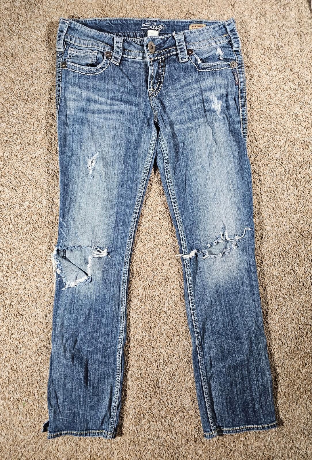 Silver Jeans Co. Silver Jeans Mckenzie Slim bootcut Womens 30x34 Flap Pockets Size 30" / US 8 / IT 44 - 1 Thumbnail
