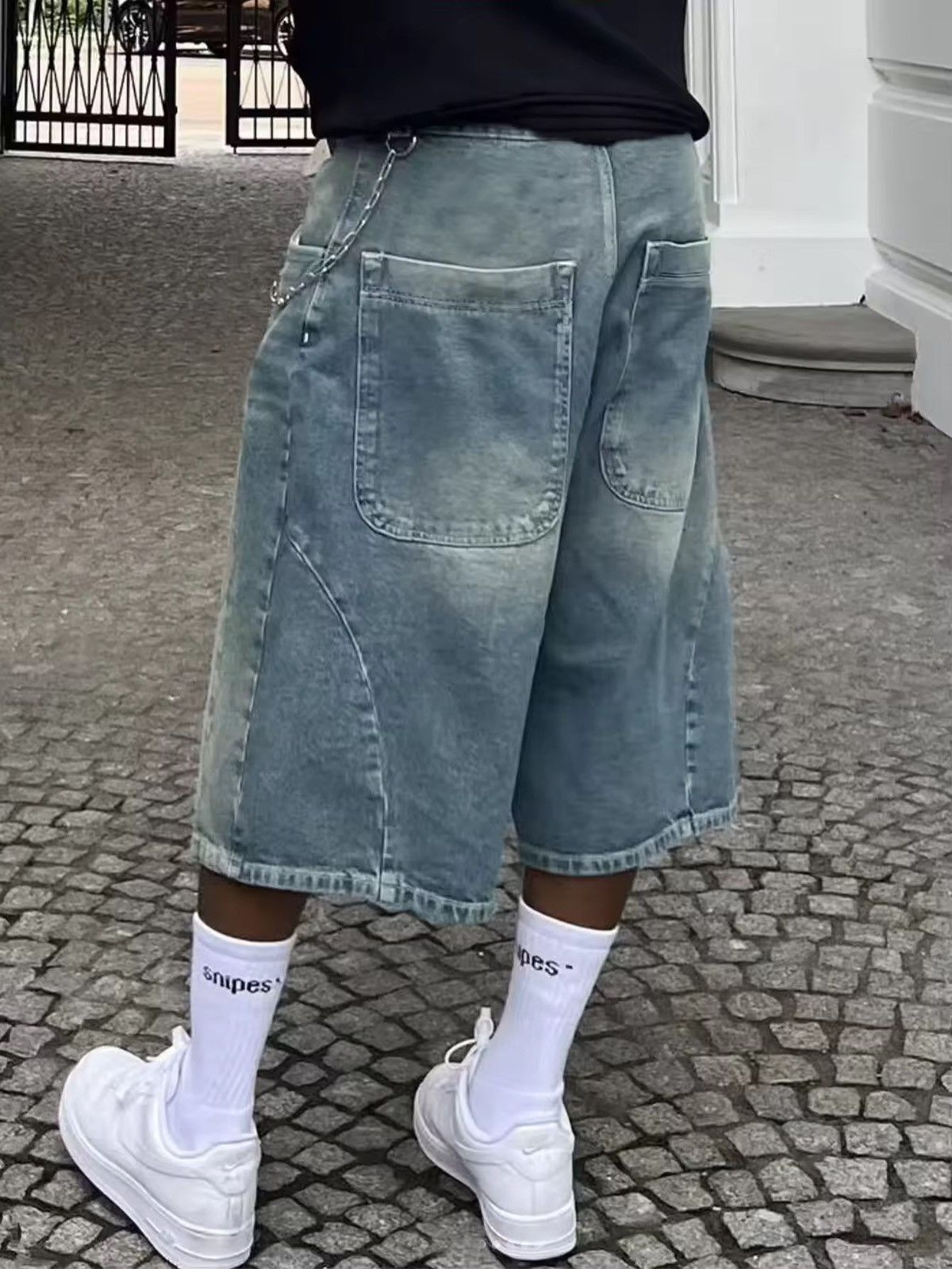 Jean Retro Blue Short Jeans Size US 29 - 2 Thumbnail