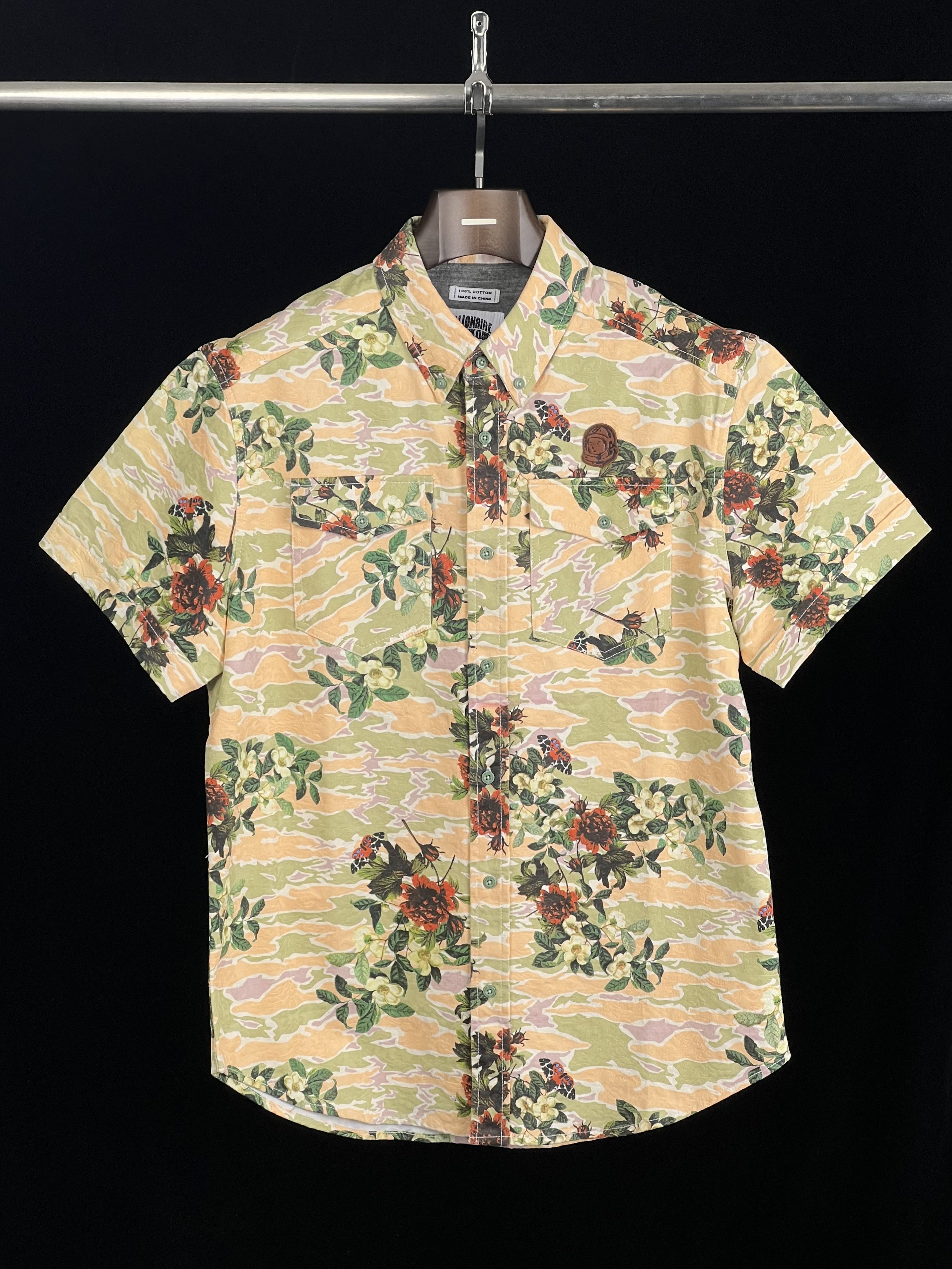image of Billionaire Boys Club bbc Garden Woven Shirt Short Sleeve, Men's (Size Large)