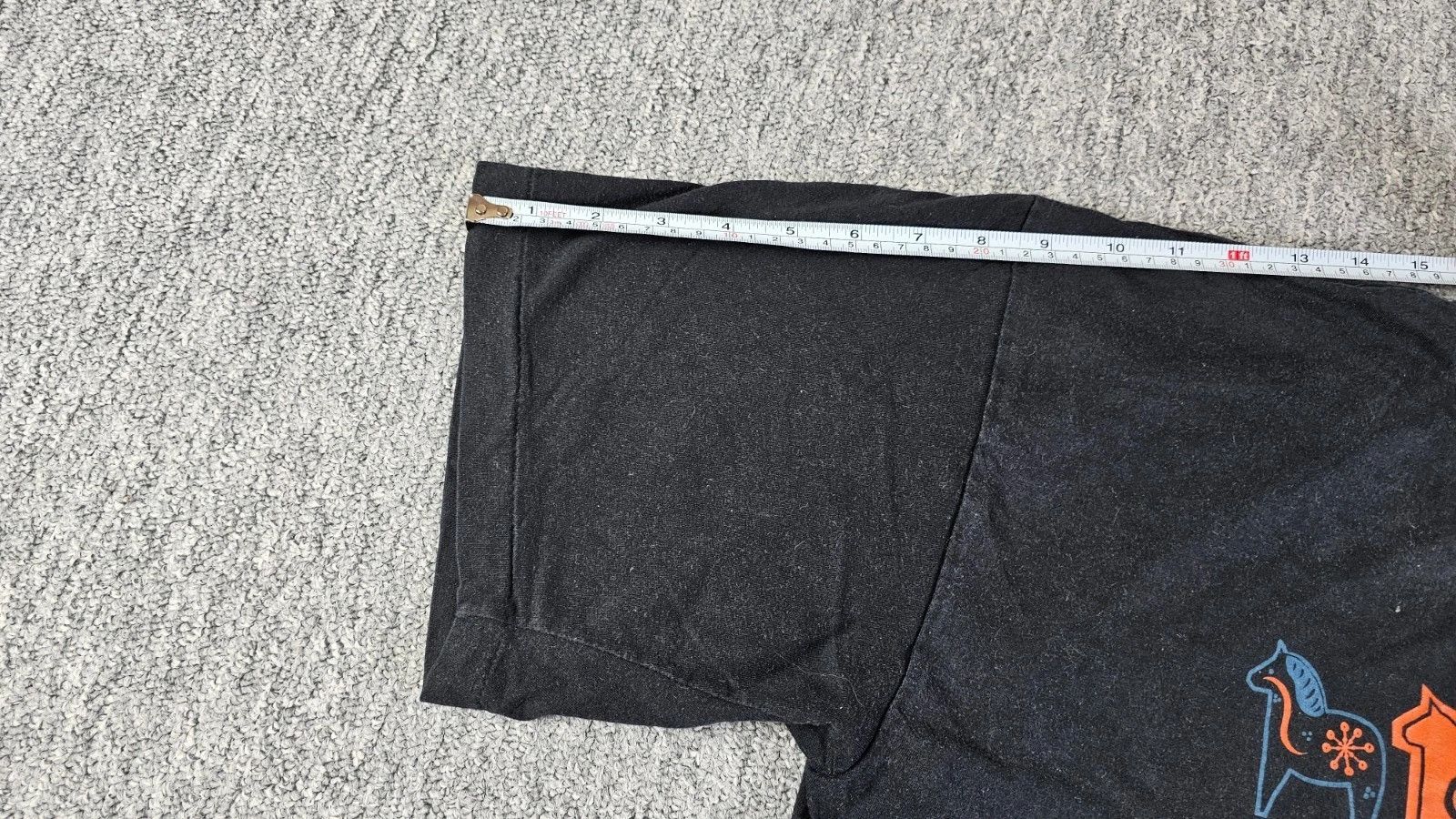 Other Vintage 90s Dalarna Sweden Horses Single Stitch Tee Black L Size US L / EU 52-54 / 3 - 7 Thumbnail