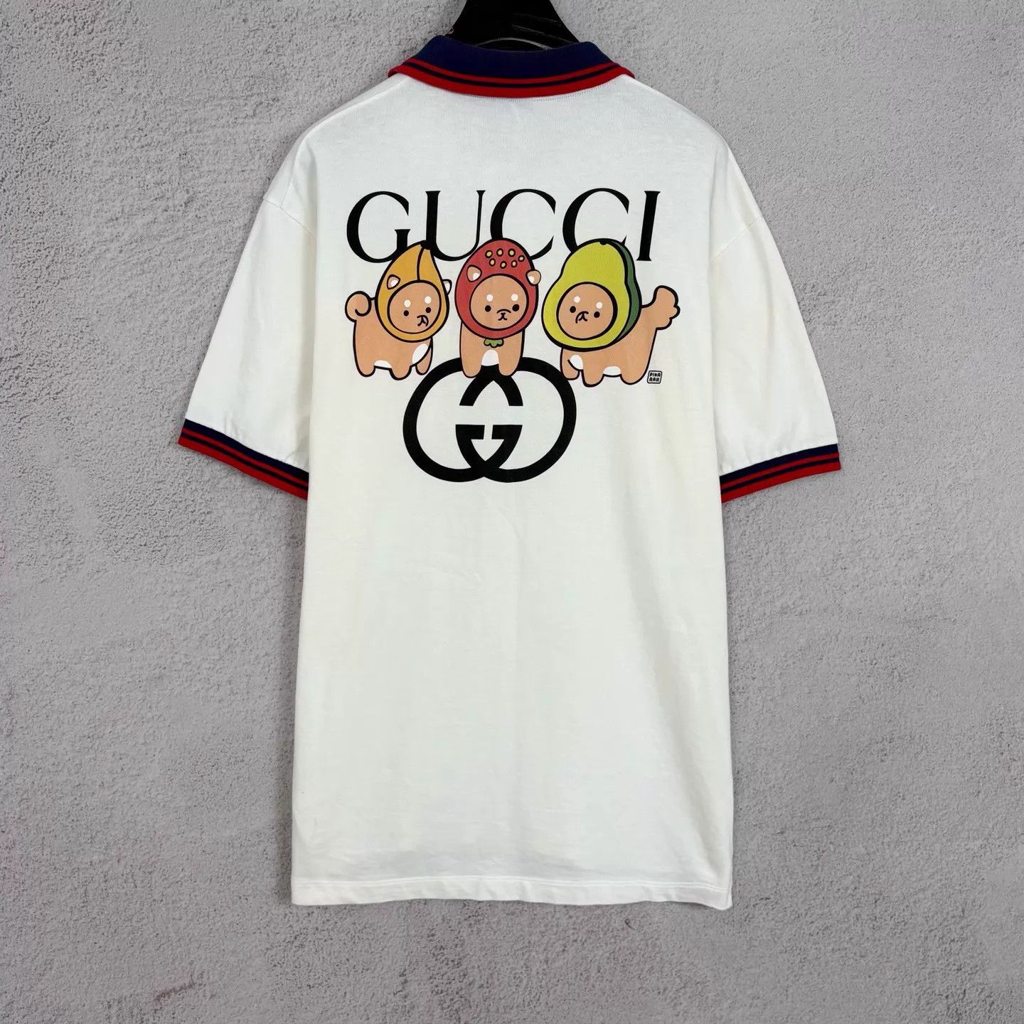 Gucci Gucci White Animal Print Embroidered Logo Short Tee XXXL Size US XXL / EU 58 / 5 - 2 Thumbnail