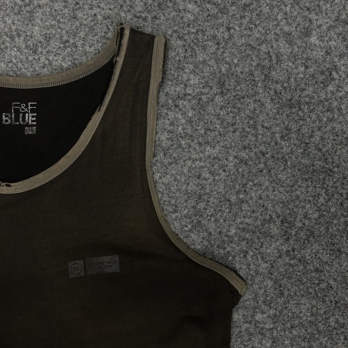 Western Rise VTG F&F Blue Trashed Western XXL Mans Tank Top Sleeves 00s Size US XXL / EU 58 / 5 - 4 Thumbnail