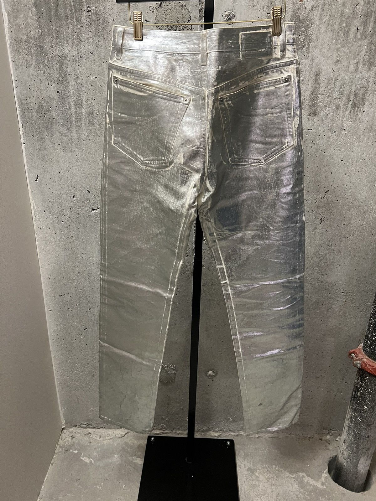 Maison Margiela MM6 Silver Metallic Pants Size US 30 / EU 46 - 2 Thumbnail