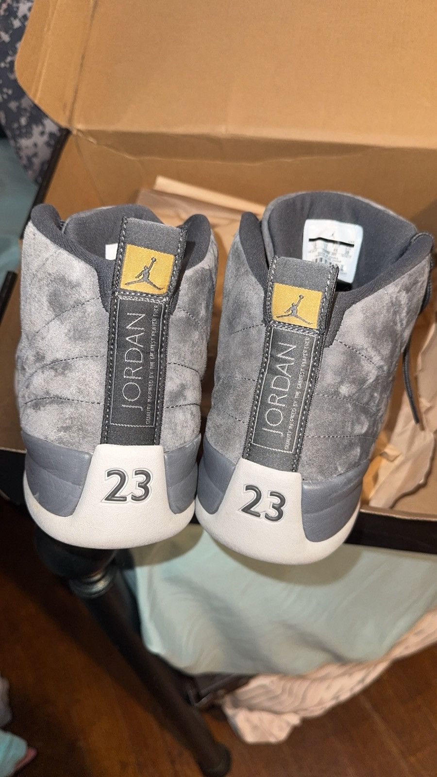 Jordan Brand Jordan 12 retro wolf grey/dark grey Size US 12 / EU 45 - 4 Thumbnail