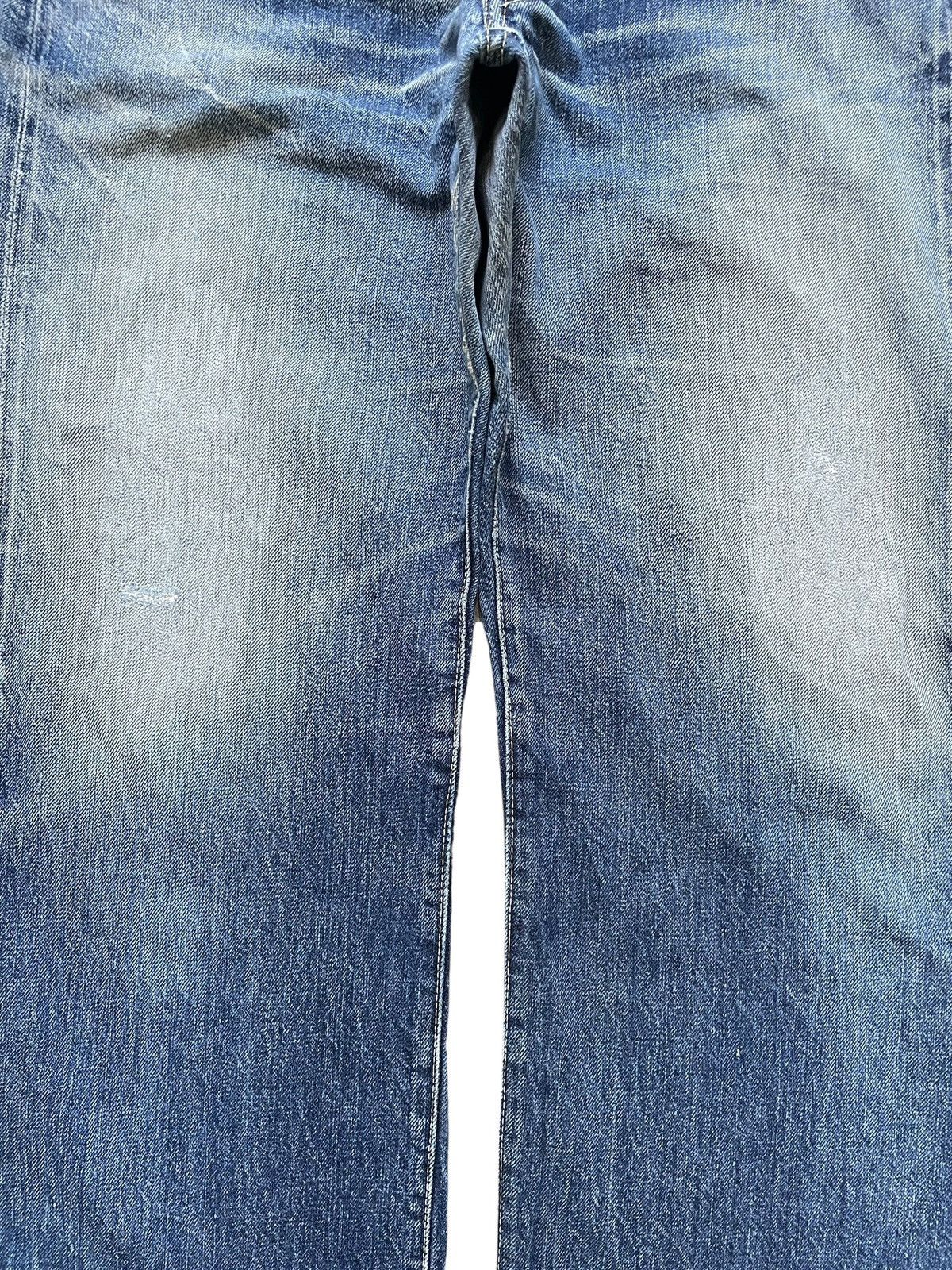 The Real McCoy's Vintage 80s Real Mc Coy Selvedge Distressed Loose Baggy Jean Size US 33 - 6 Thumbnail