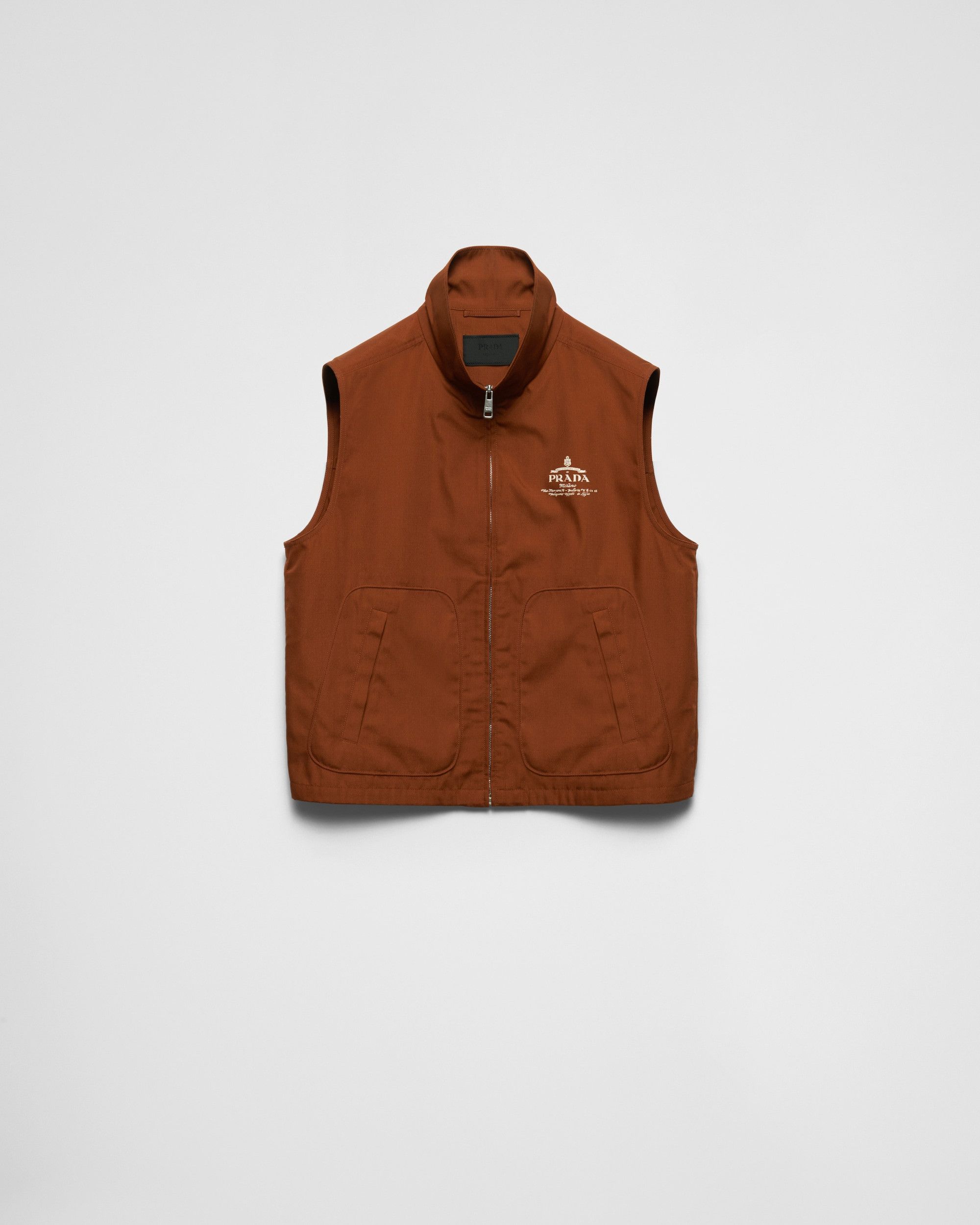 $2.8K VALUE Cotton blend vest in Tabaccoo
