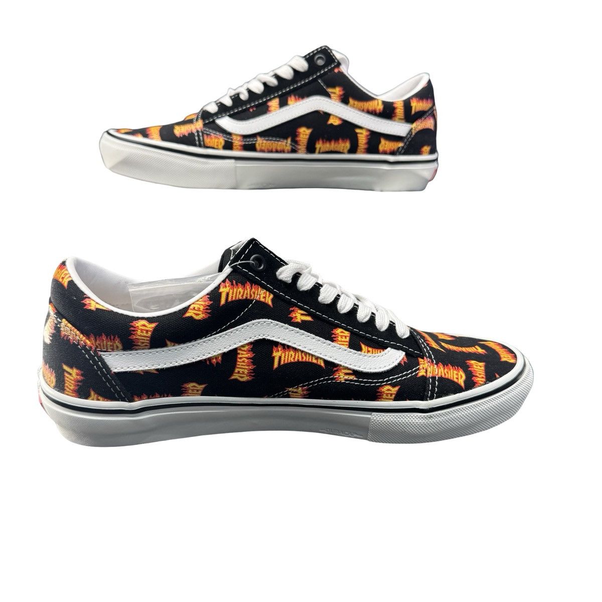 Vans Vans Old Skool x Thrasher Black Orange Flame DS Size 11.5 Size US 11.5 / EU 44-45 - 2 Thumbnail