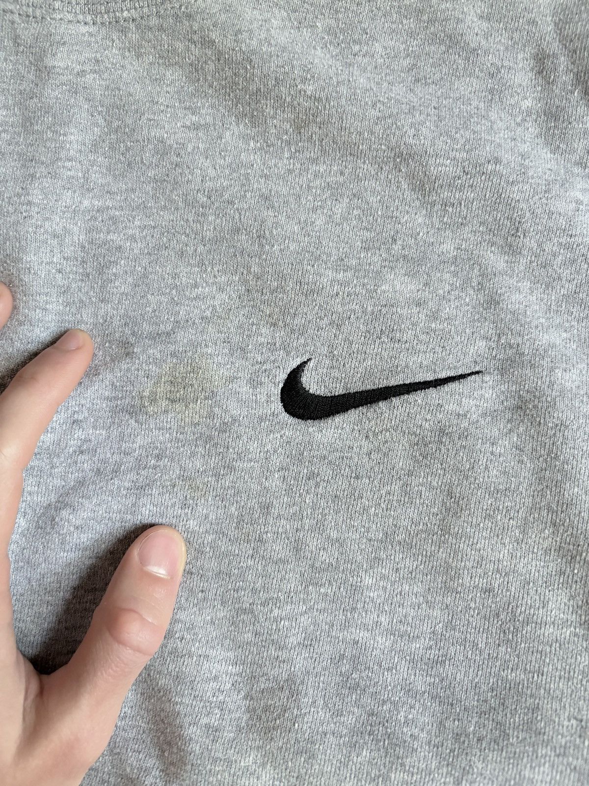 Nike Y2K Nike Swoosh Gray Crewneck Vintage Sweatshirt Made In USA Size US L / EU 52-54 / 3 - 3 Thumbnail