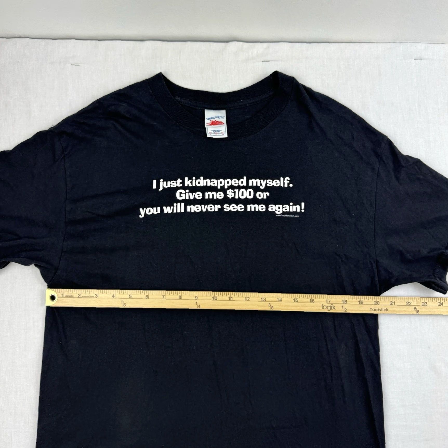 Vintage VINTAGE Tennessee River T-Shirt Shirt Men L Black Funny Kidnap Myself Y2K Grunge 90s Mens Size US L / EU 52-54 / 3 - 7 Thumbnail