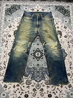 Heavy Distressed Denim | Grailed