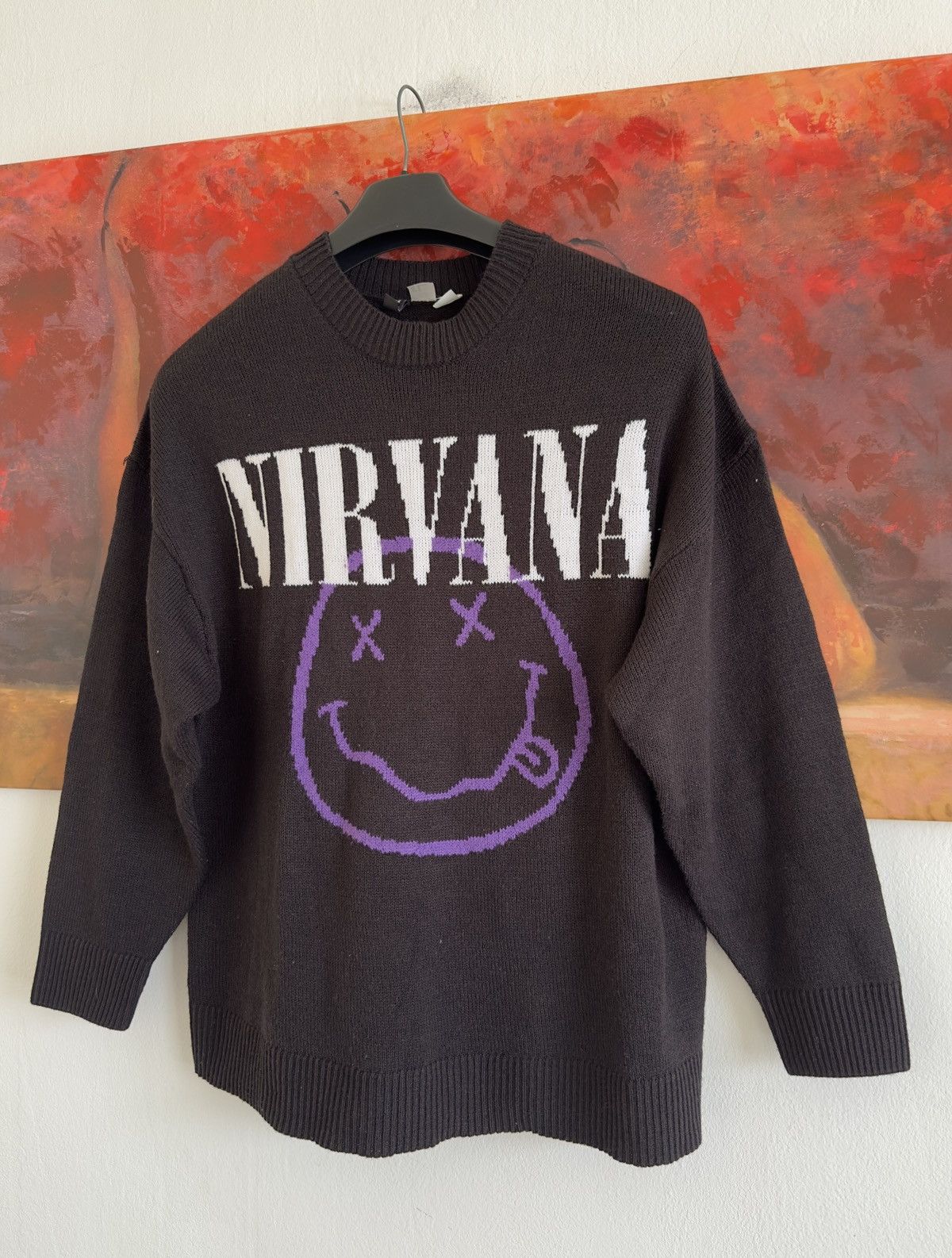 H&M H&M x Nirvana Acrylic Sweater Size M Size US M / EU 48-50 / 2 - 2 Thumbnail