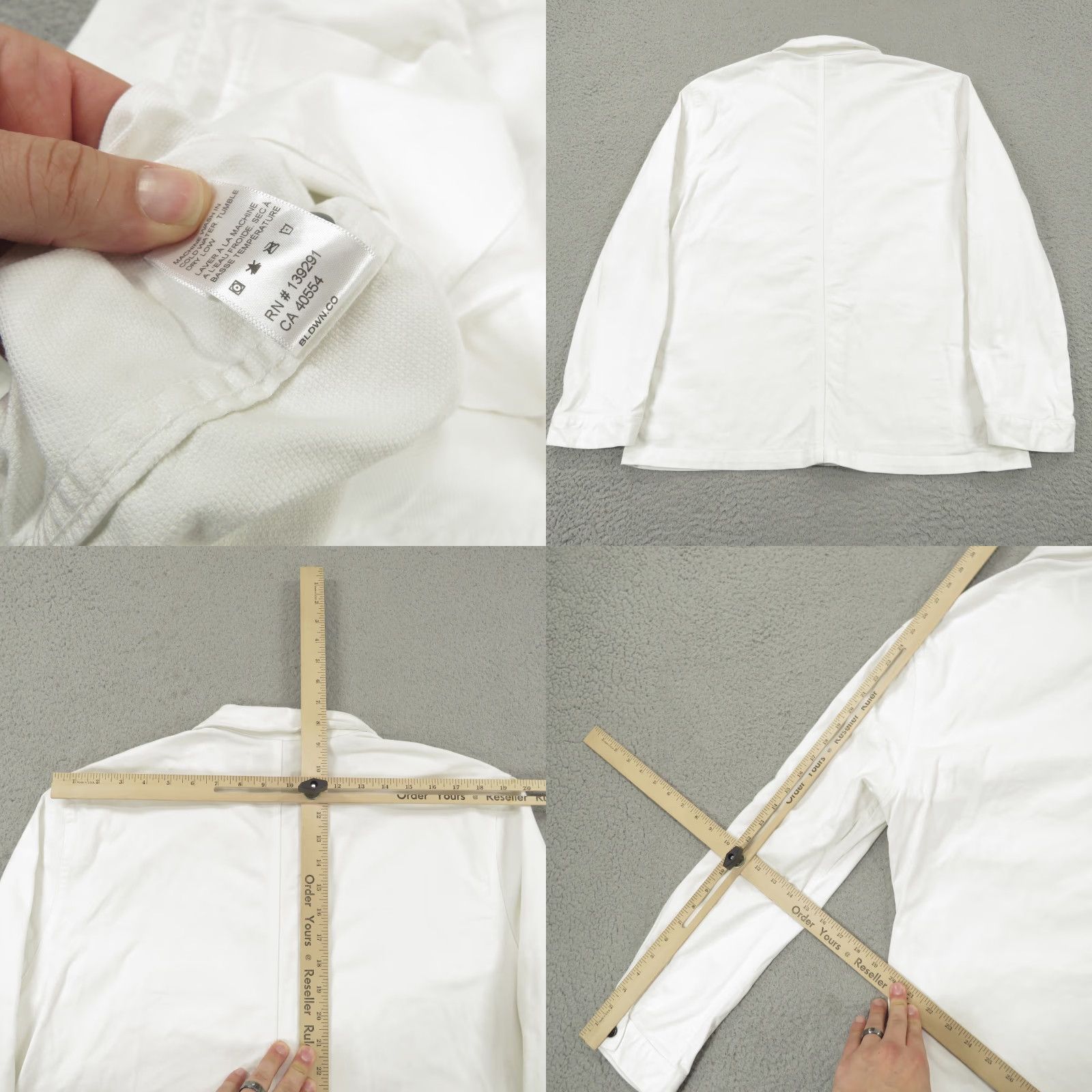 Vintage BLDWN Jacket Mens Medium White Denim Chore Utility Shacket Coat 90s Vintage USA Designer Classic Shacket Casual Workwear Size US M / EU 48-50 / 2 - 8 Thumbnail