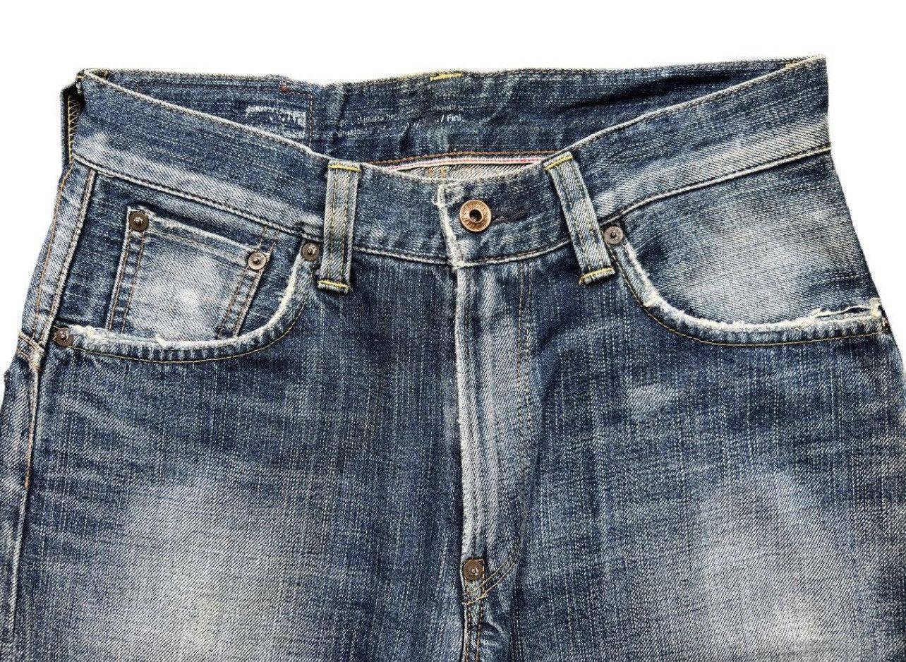 Edwin Vintage Edwin 505 Selvedge Distressed Denim Jeans 30x32 Size US 30 / EU 46 - 9 Thumbnail