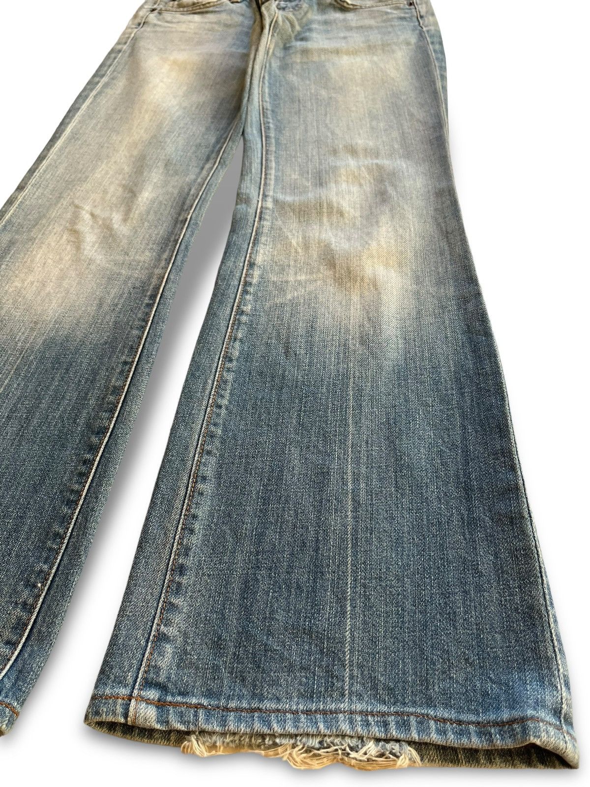 7 For All Mankind Vintage 7 For All Mankind Faded Wash Distressed Flare Jeans Size 29" - 7 Thumbnail
